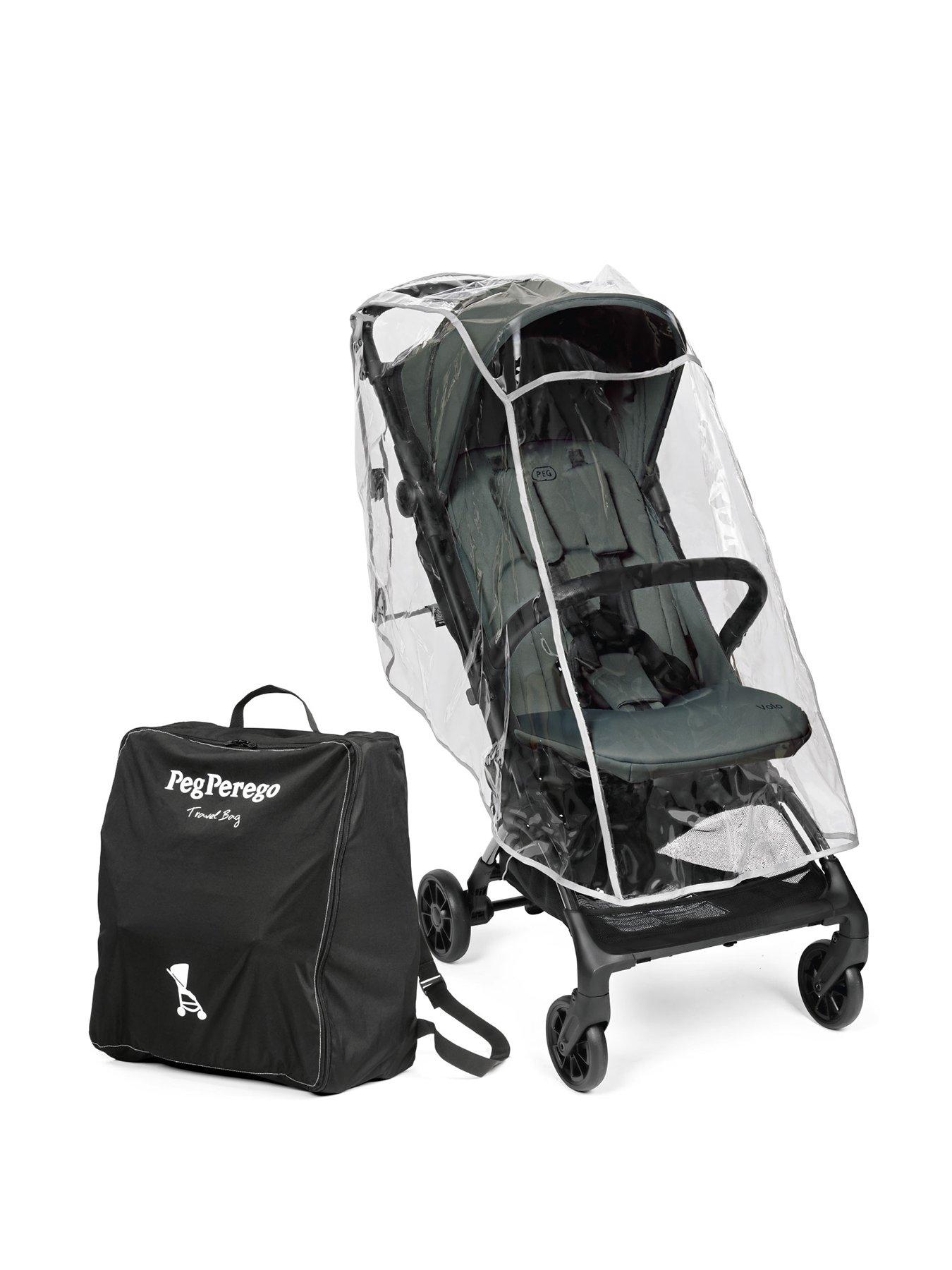 Peg Perego Volo Stroller with Raincover & Travel Bag - Metal