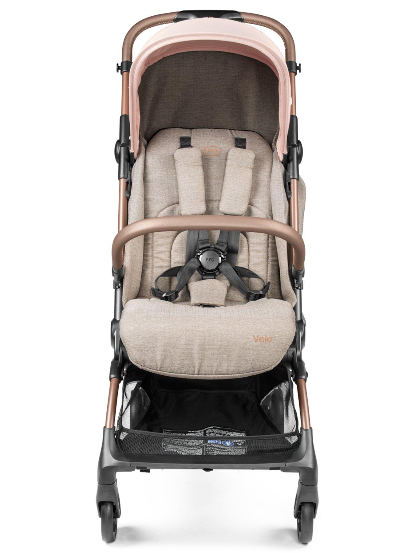Image 3 of 7 of Peg Perego Volo Stroller with Raincover & Travel Bag - Mon Amour