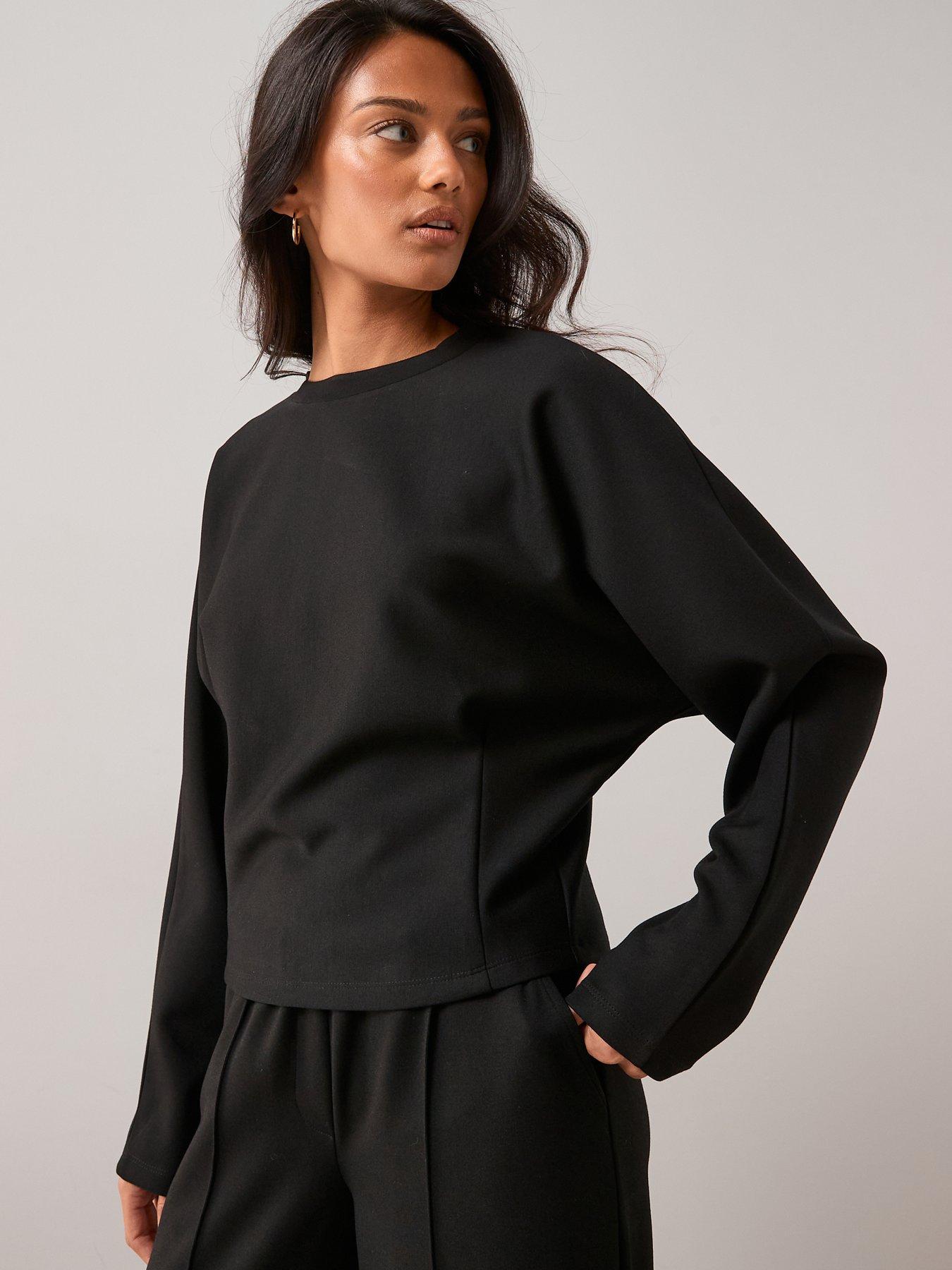 the-very-collection-soft-touch-long-sleeve-top-blackfront