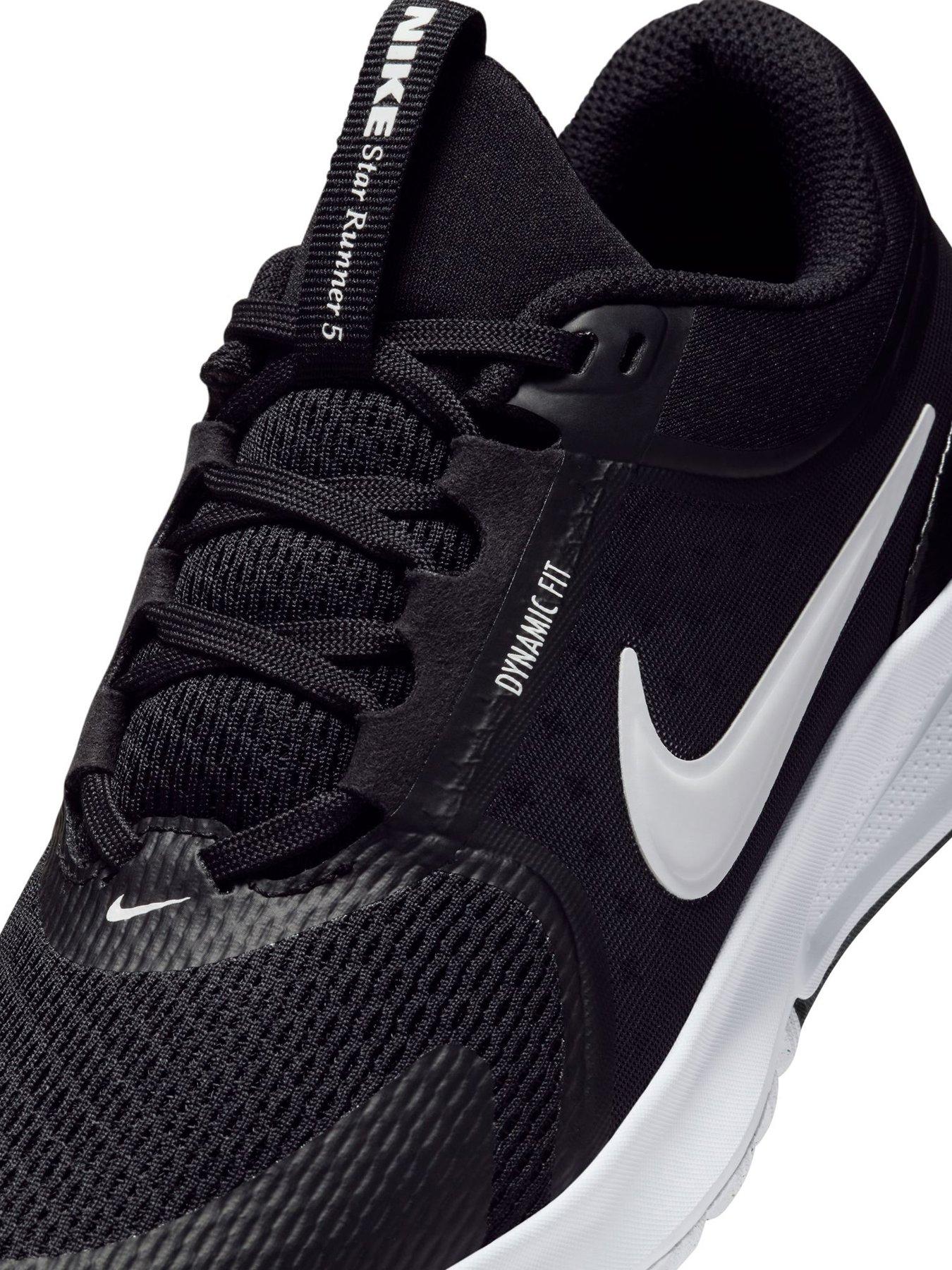 Image 7 of 8 of Nike Big Kids Star Runner 5 Running Trainers - Black/White