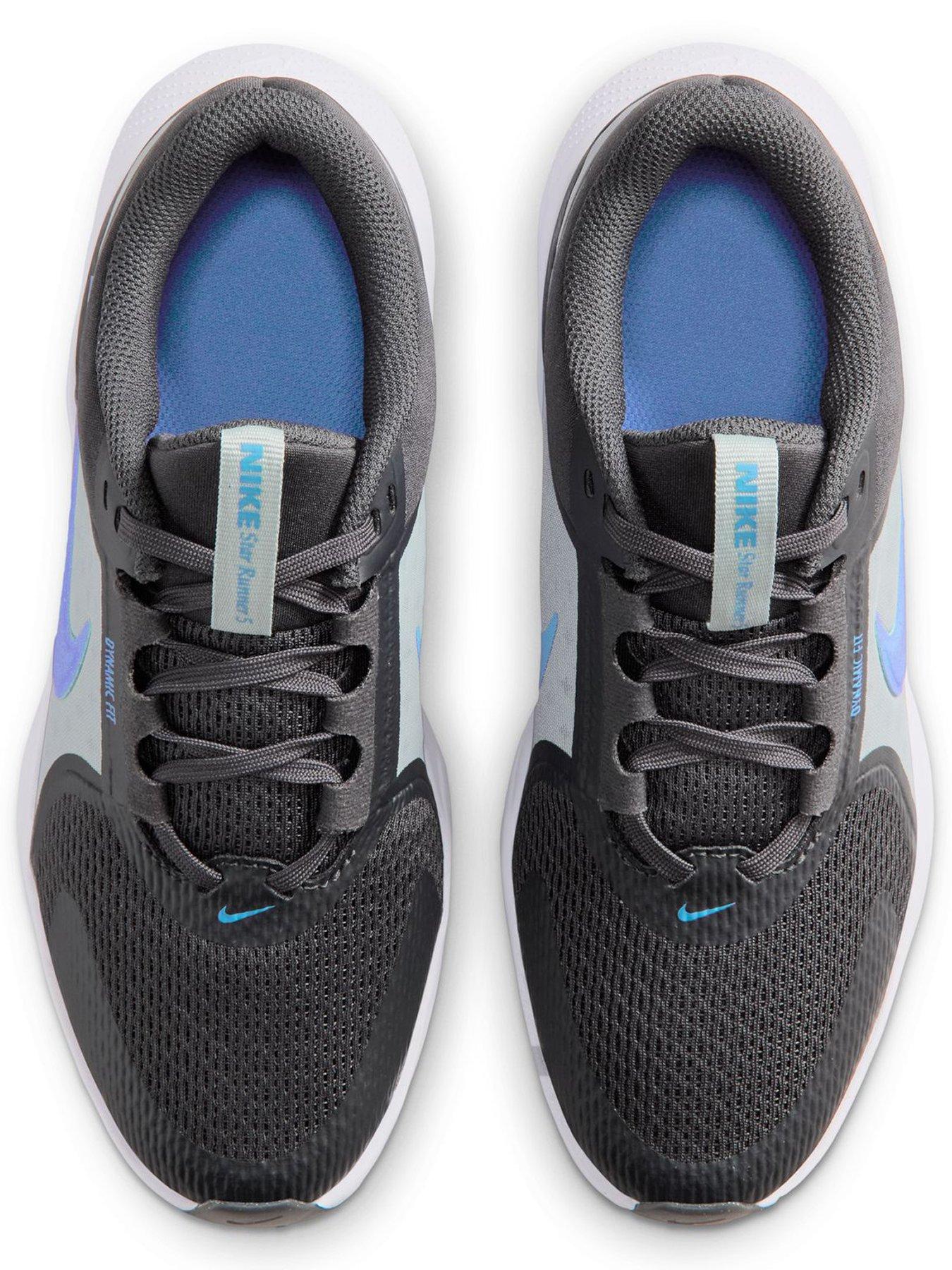 Image 4 of 7 of Nike Big Kids Star Runner 5 Running Trainers - Grey/Blue