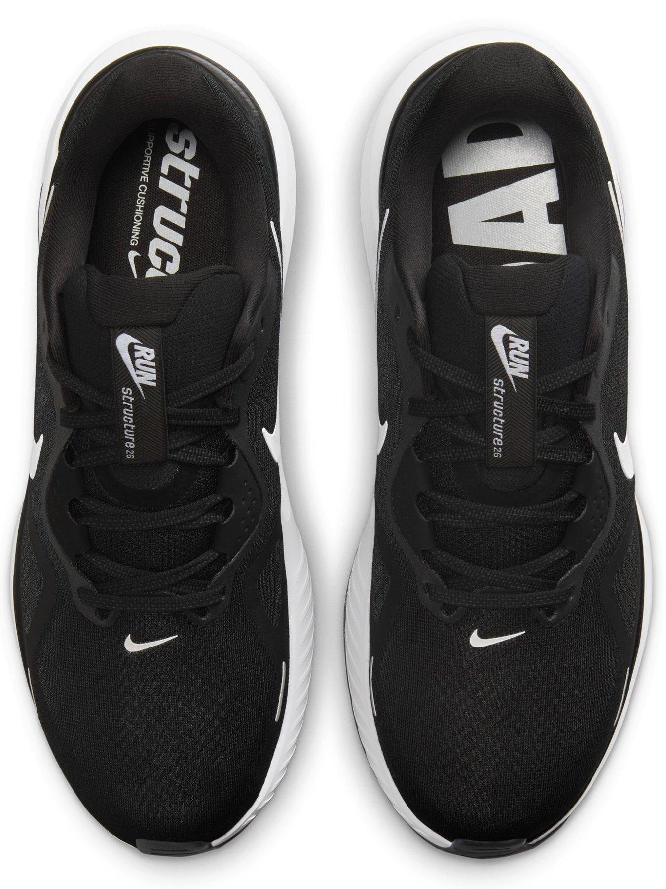 Image 4 of 7 of Nike Mens Running Structure 26 Trainers - Black