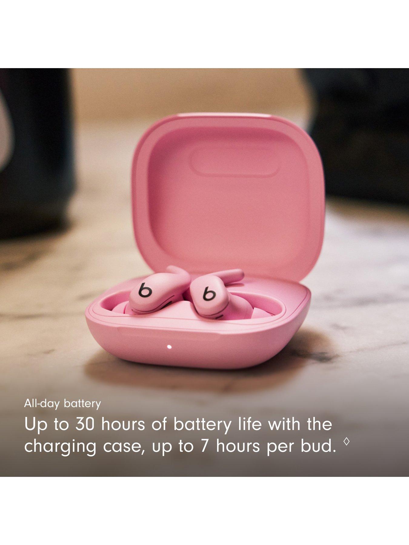 Image 5 of 8 of Beats Powerbeats Fit - Wireless Noise-Cancelling Workout Earbuds with Ultimate Secure Fit - Power Pink