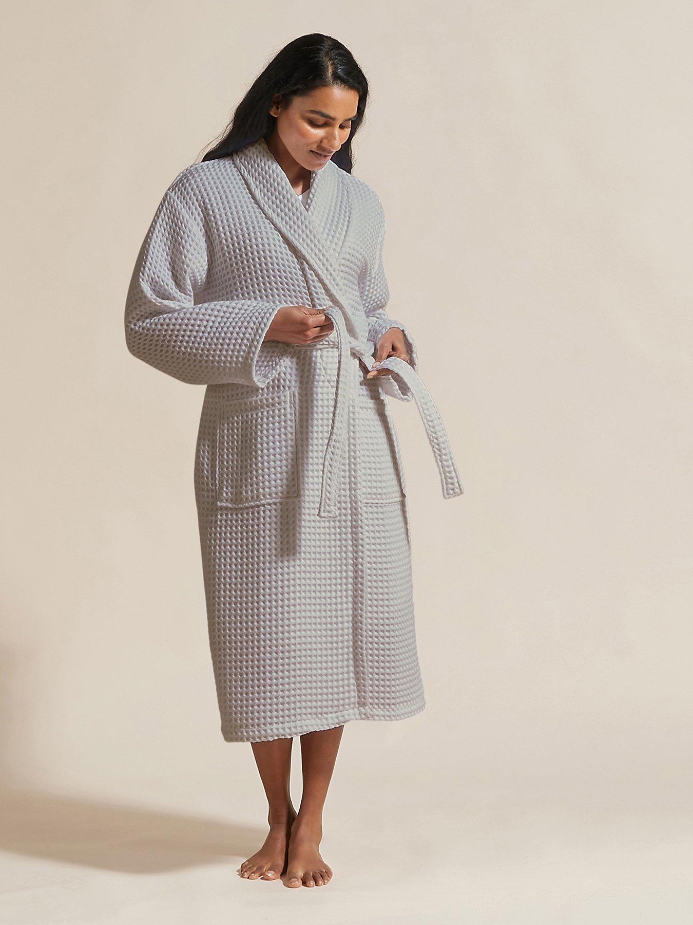 Christy Waffle Turkish Cotton Kimono Style Robe