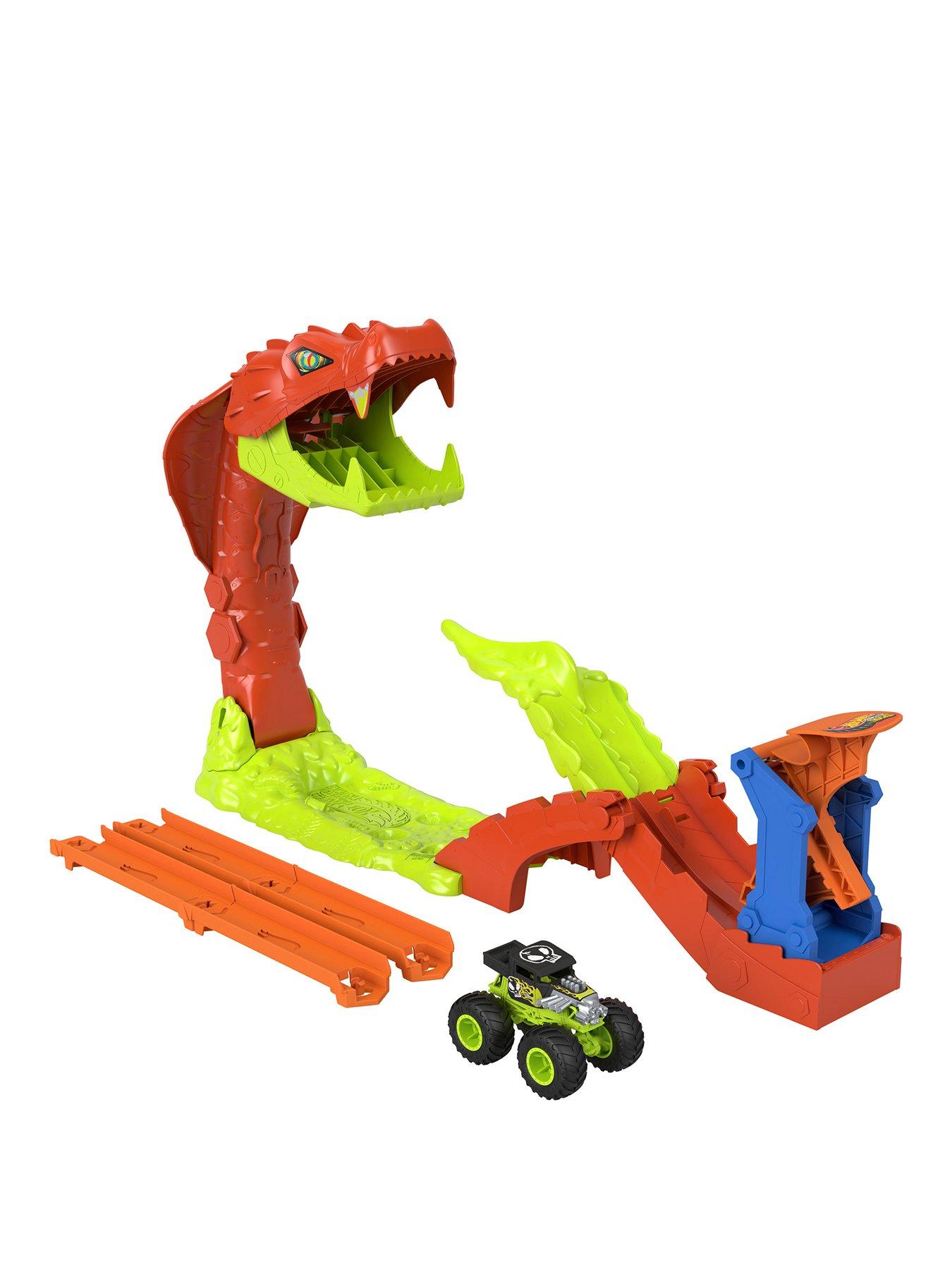 Image 1 of 5 of Hot Wheels Monster Trucks Snake Slam Takedown Playset - Bone Shaker