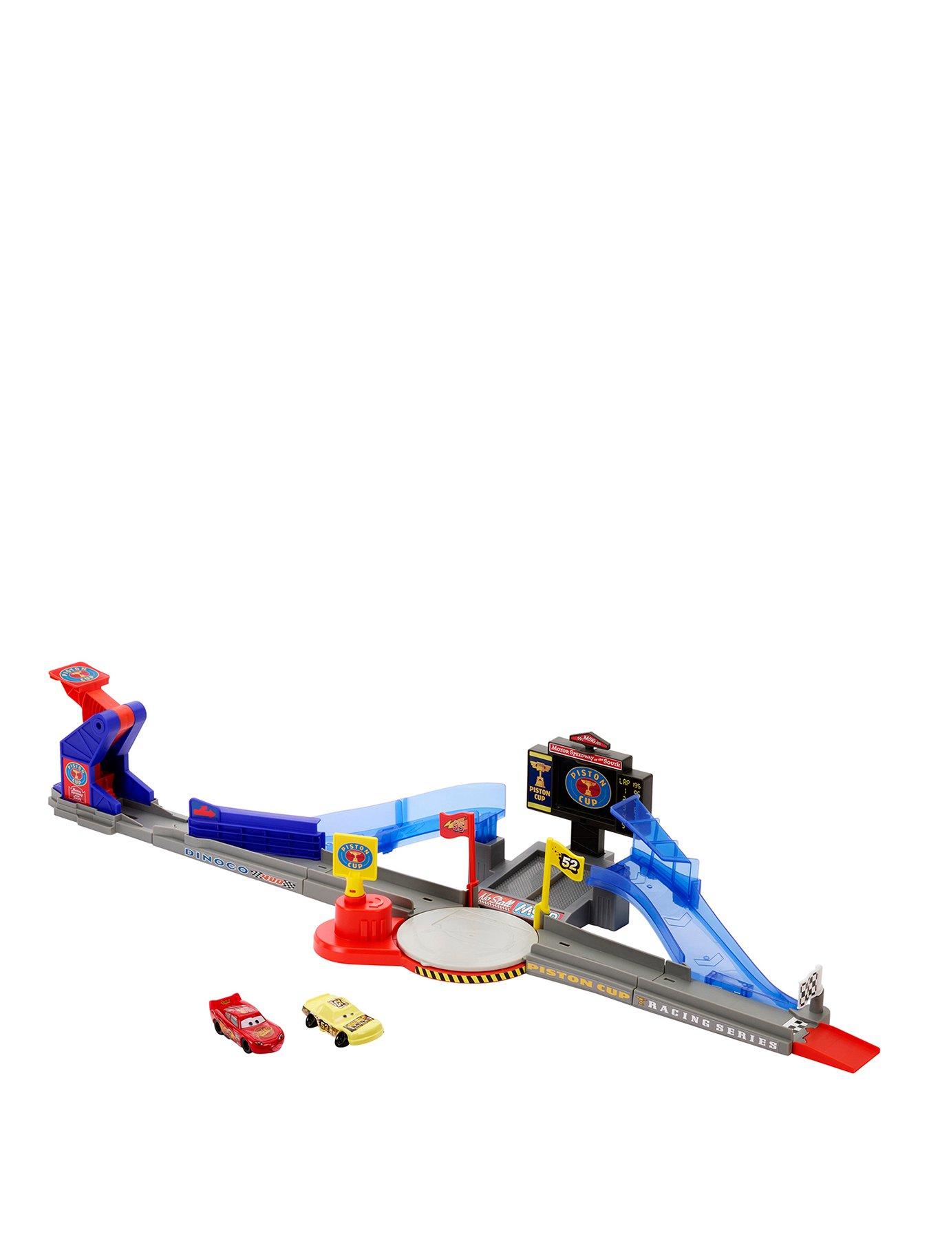 Image 1 of 7 of Disney Pixar Cars Piston Cup Stunting Speedway Playset with Lightning McQueen Toy Car