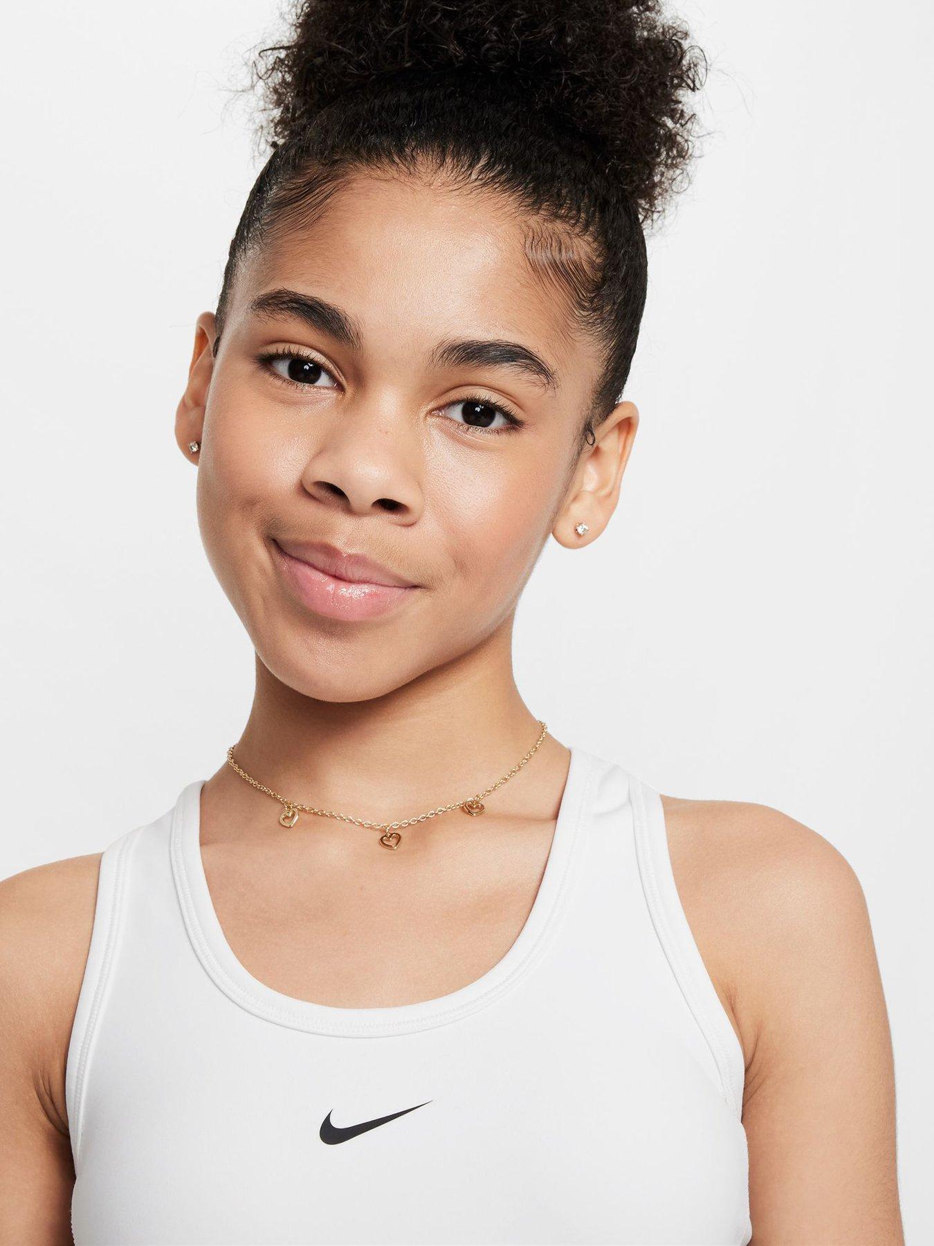 Image 3 of 4 of Nike Junior Girls Training Dri-FIT Tank - White
