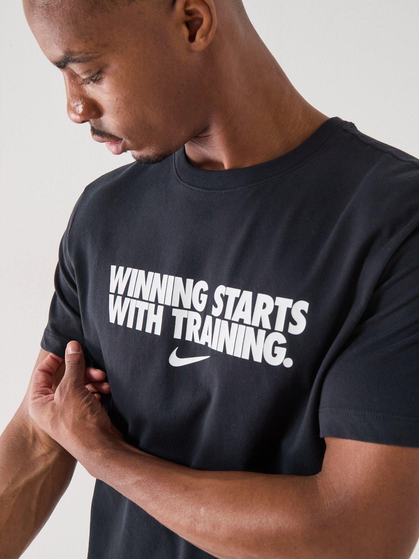 Image 5 of 7 of Nike Mens Training Dri-FIT Graphic T-Shirt - Black