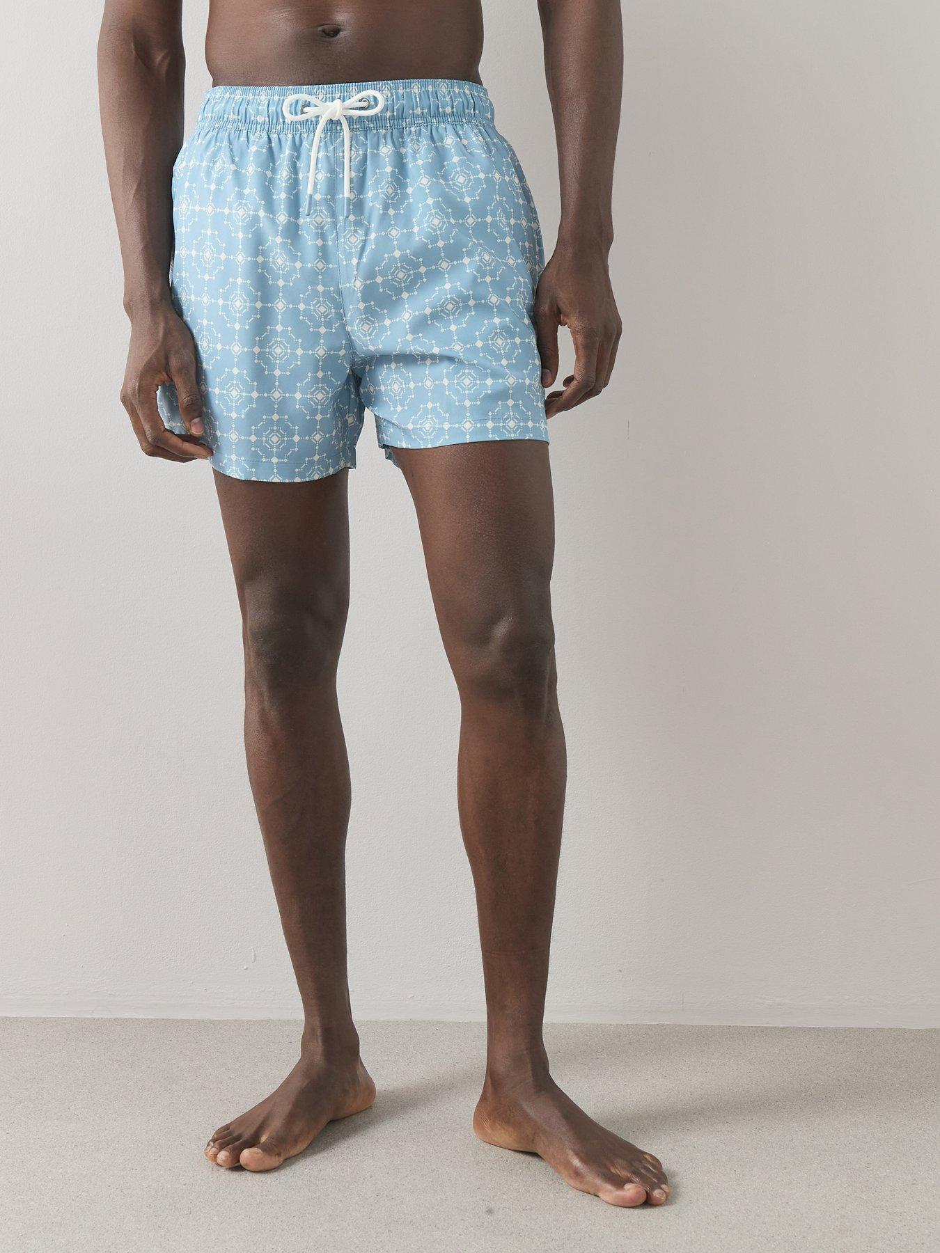 Image 4 of 6 of The Very Collection Quick Dry Printed Swim Shorts - Blue