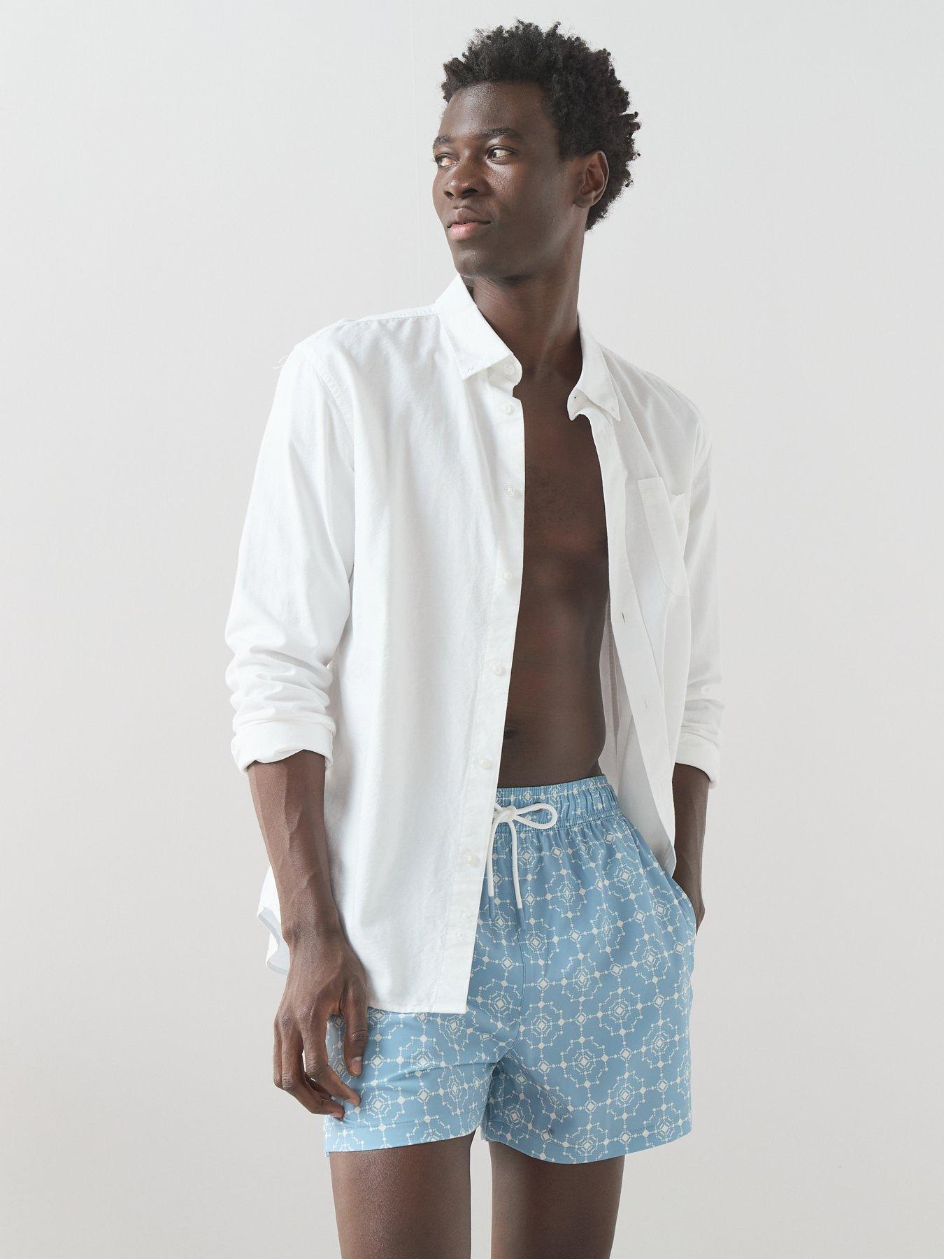 Image 5 of 6 of The Very Collection Quick Dry Printed Swim Shorts - Blue