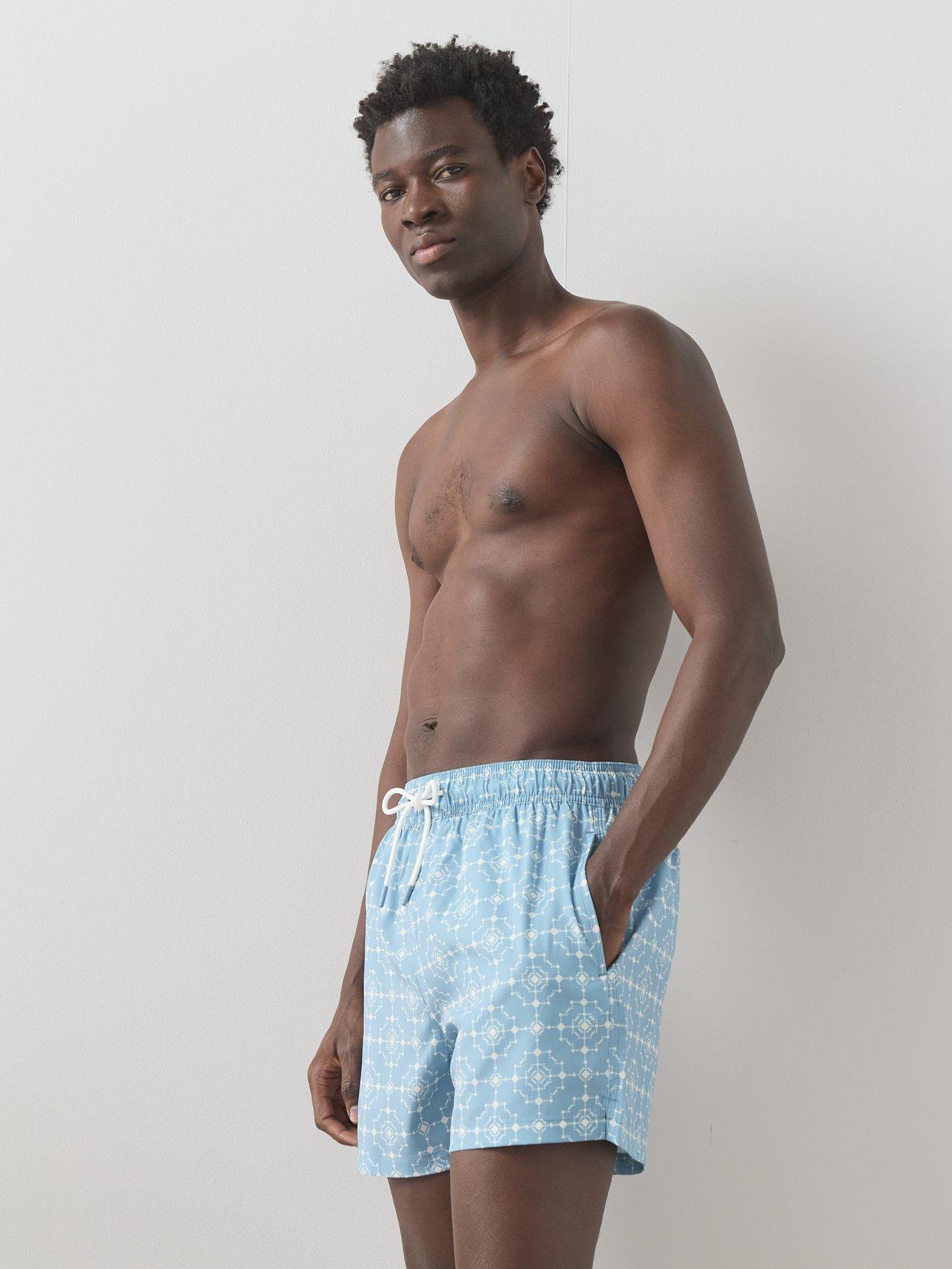 Image 6 of 6 of The Very Collection Quick Dry Printed Swim Shorts - Blue