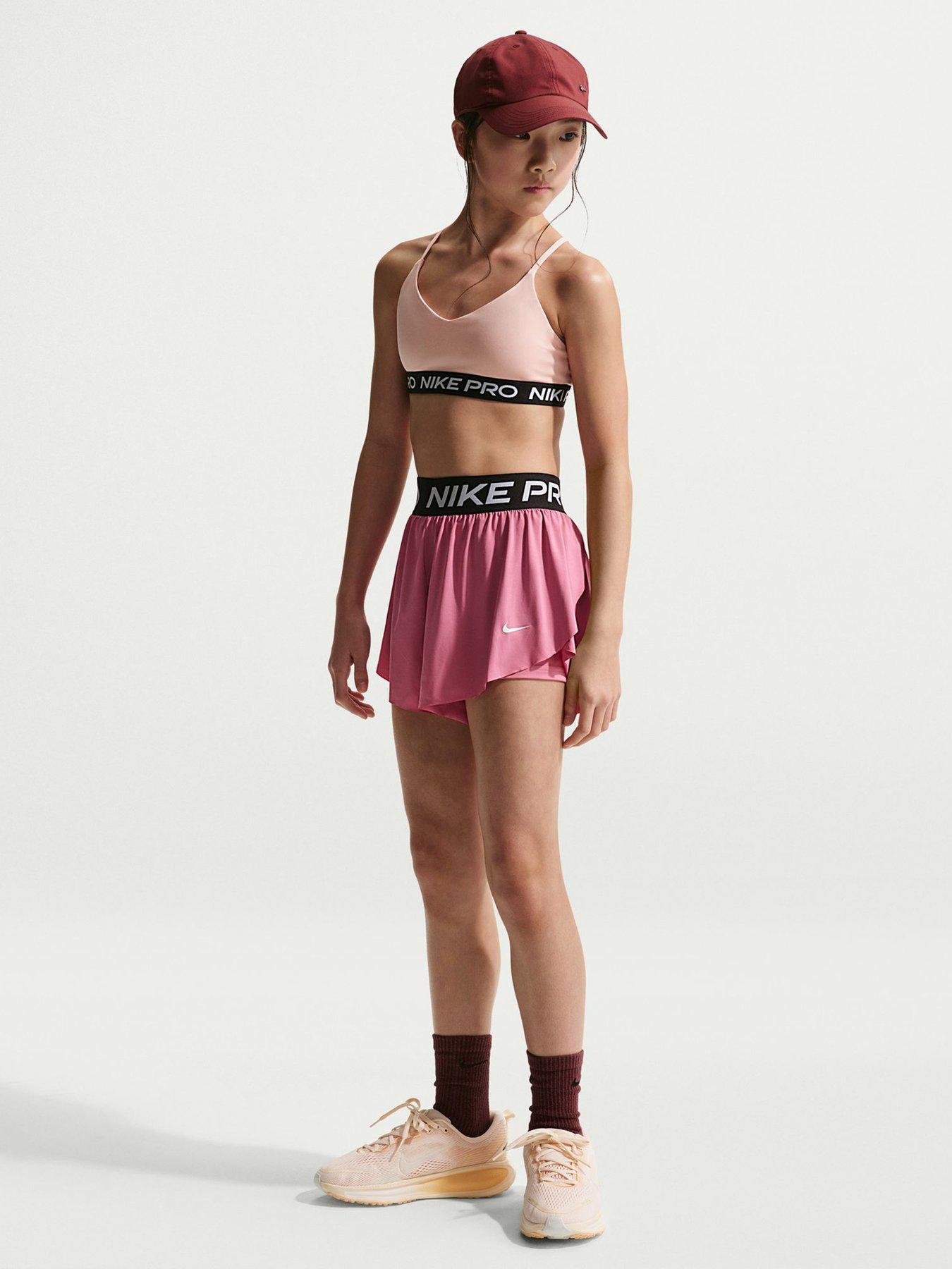 Nike Junior Girls Training Dri-FIT 2 In 1 Shorts - Pink