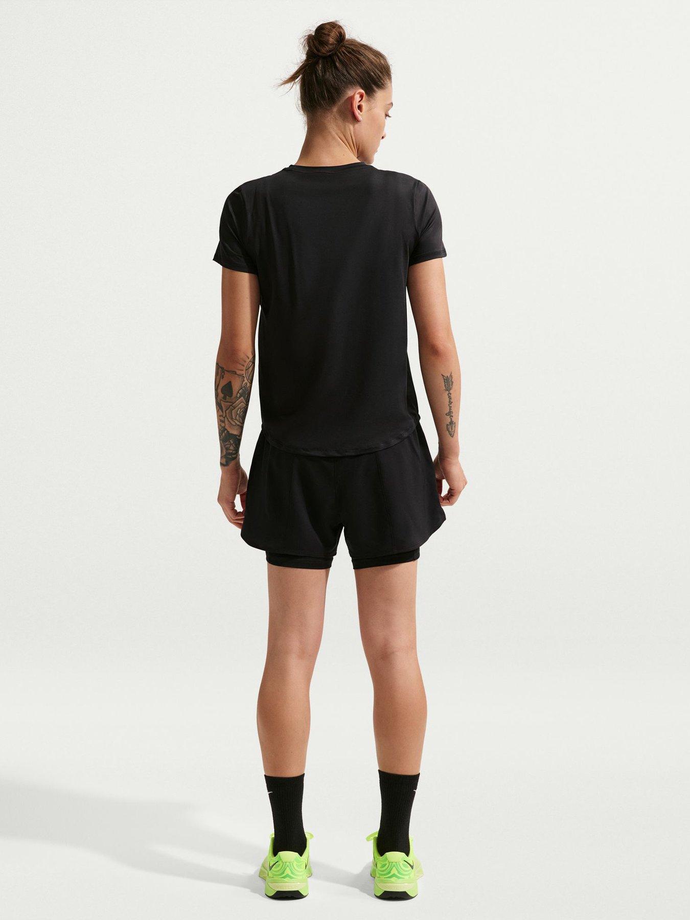 Image 2 of 5 of Nike Womens One Classic Dri-FIT Training T-Shirt - Black/White