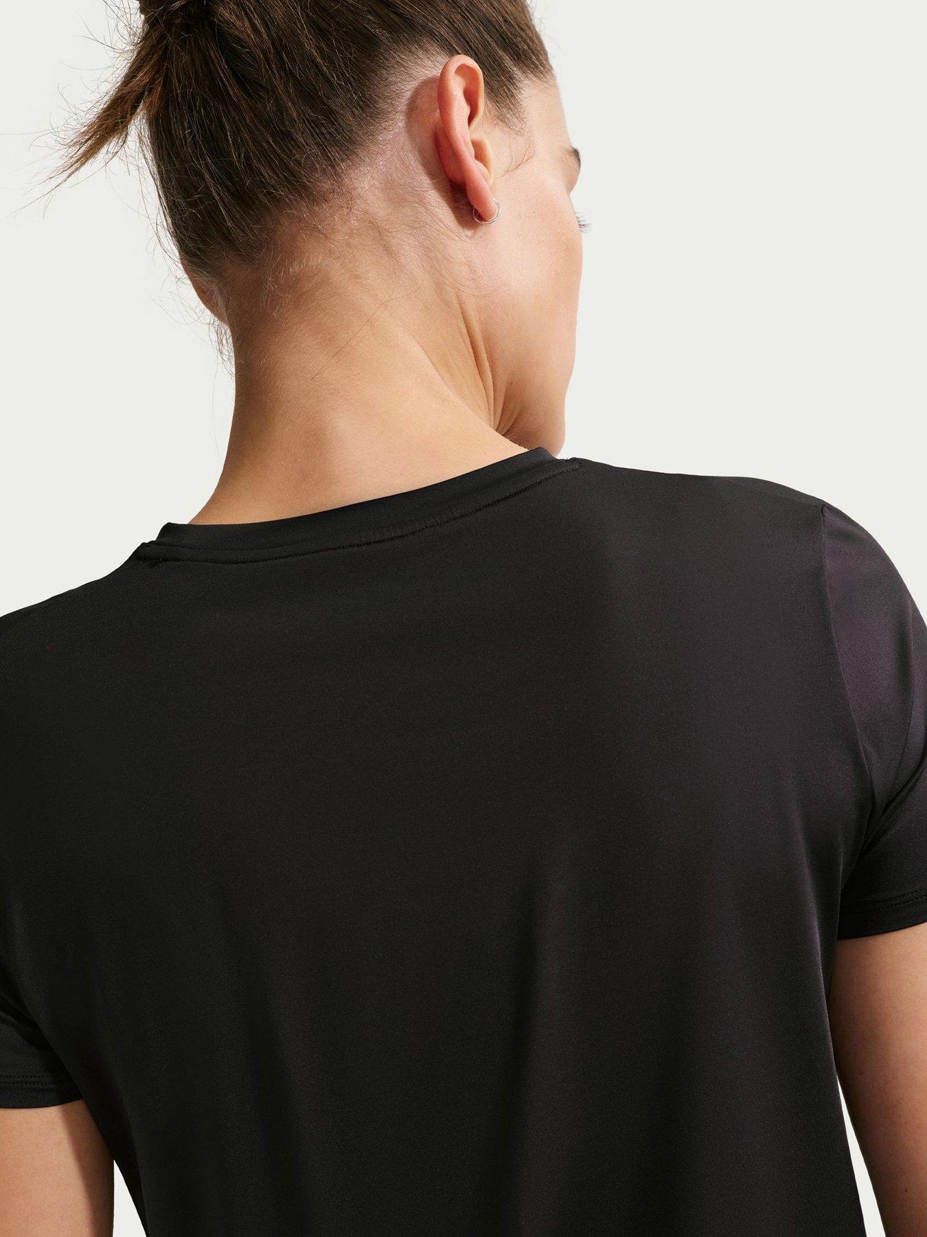 Image 5 of 5 of Nike Womens One Classic Dri-FIT Training T-Shirt - Black/White