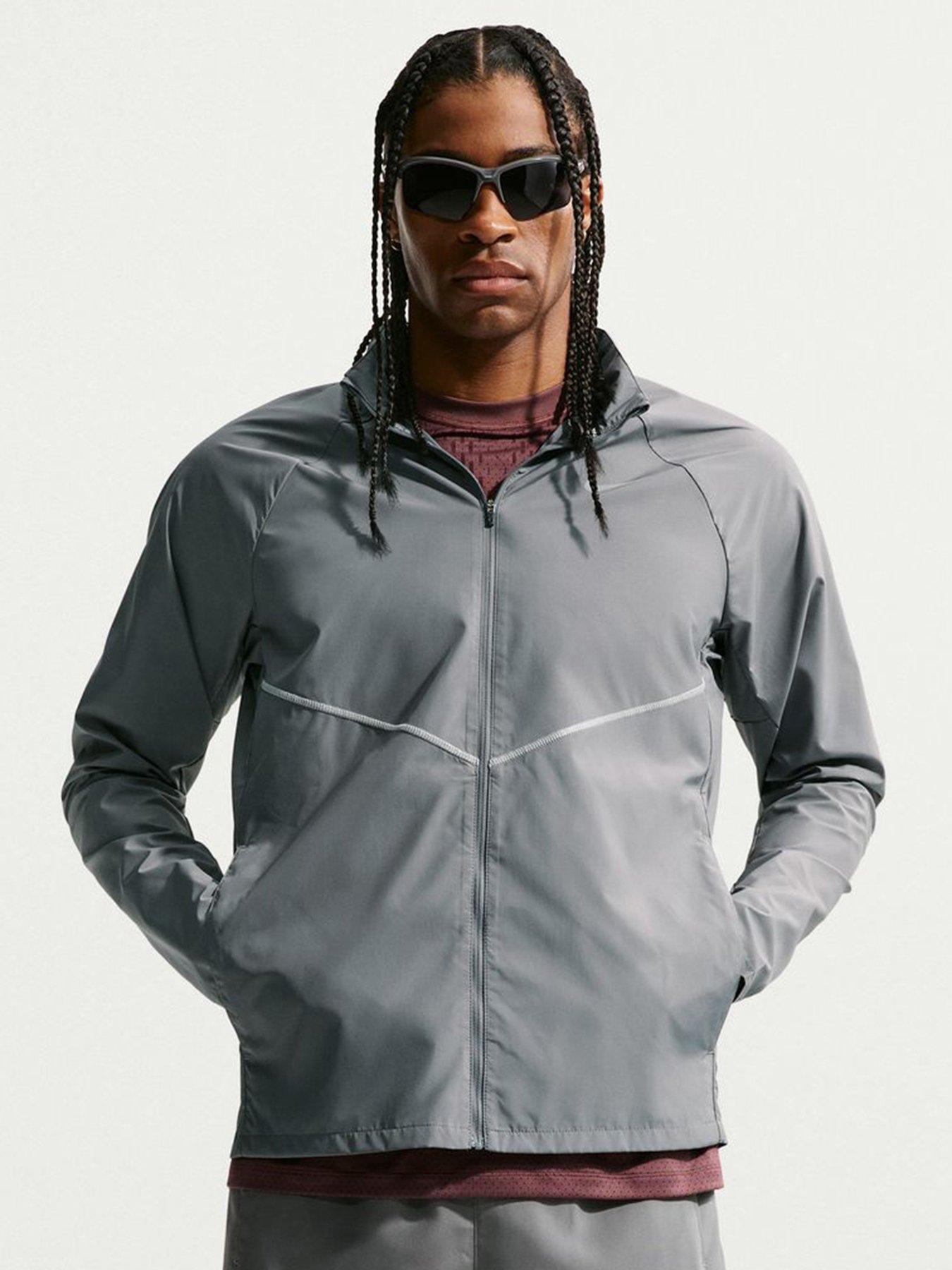Nike Mens Running Miler UV Repel Jacket - Grey