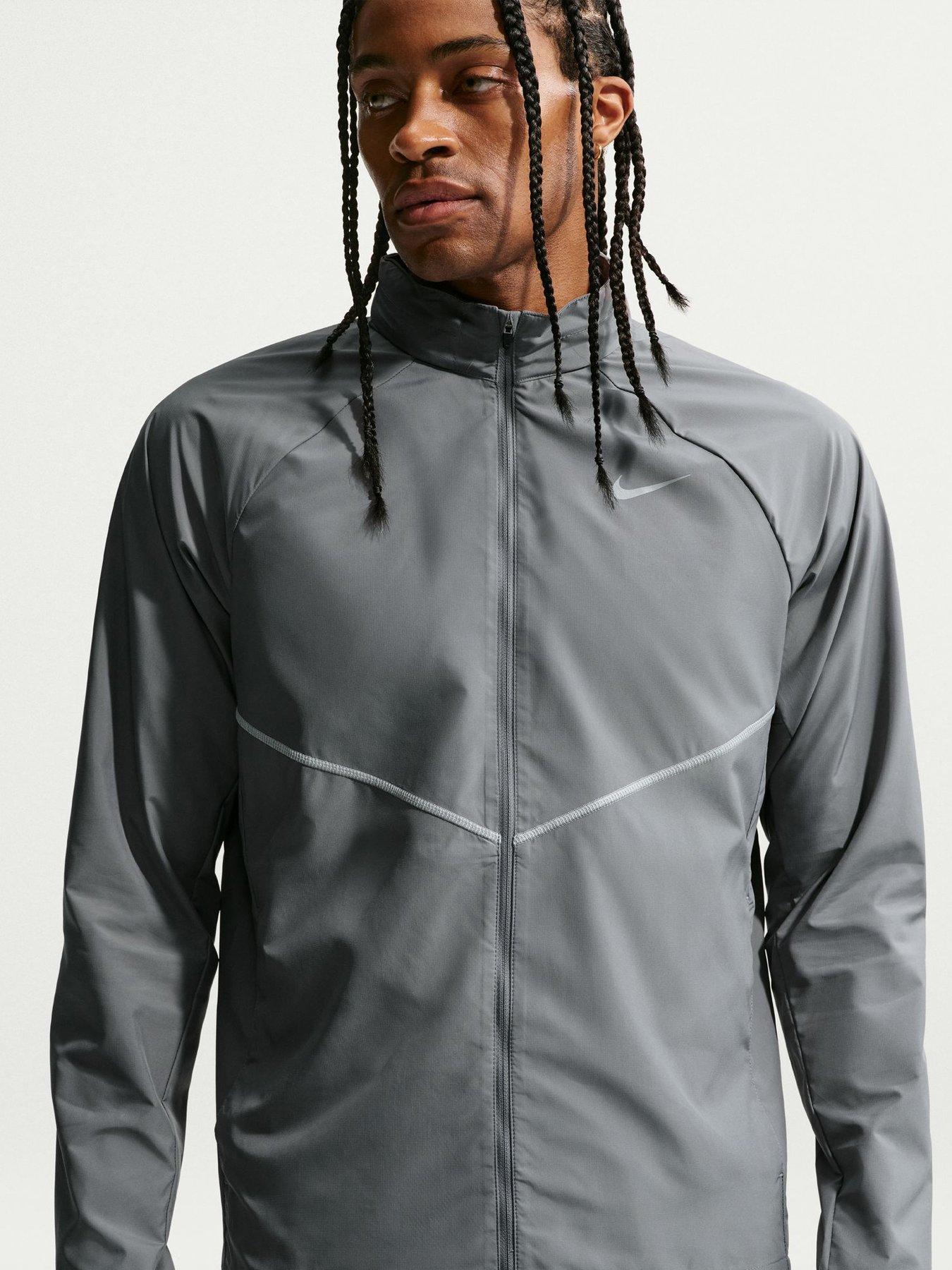 Image 4 of 6 of Nike Mens Running Miler UV Repel Jacket - Grey