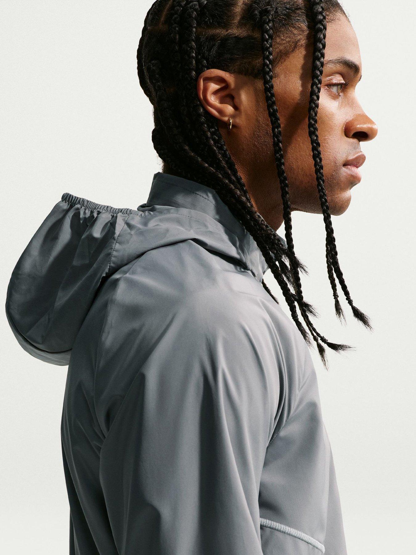 Image 5 of 6 of Nike Mens Running Miler UV Repel Jacket - Grey