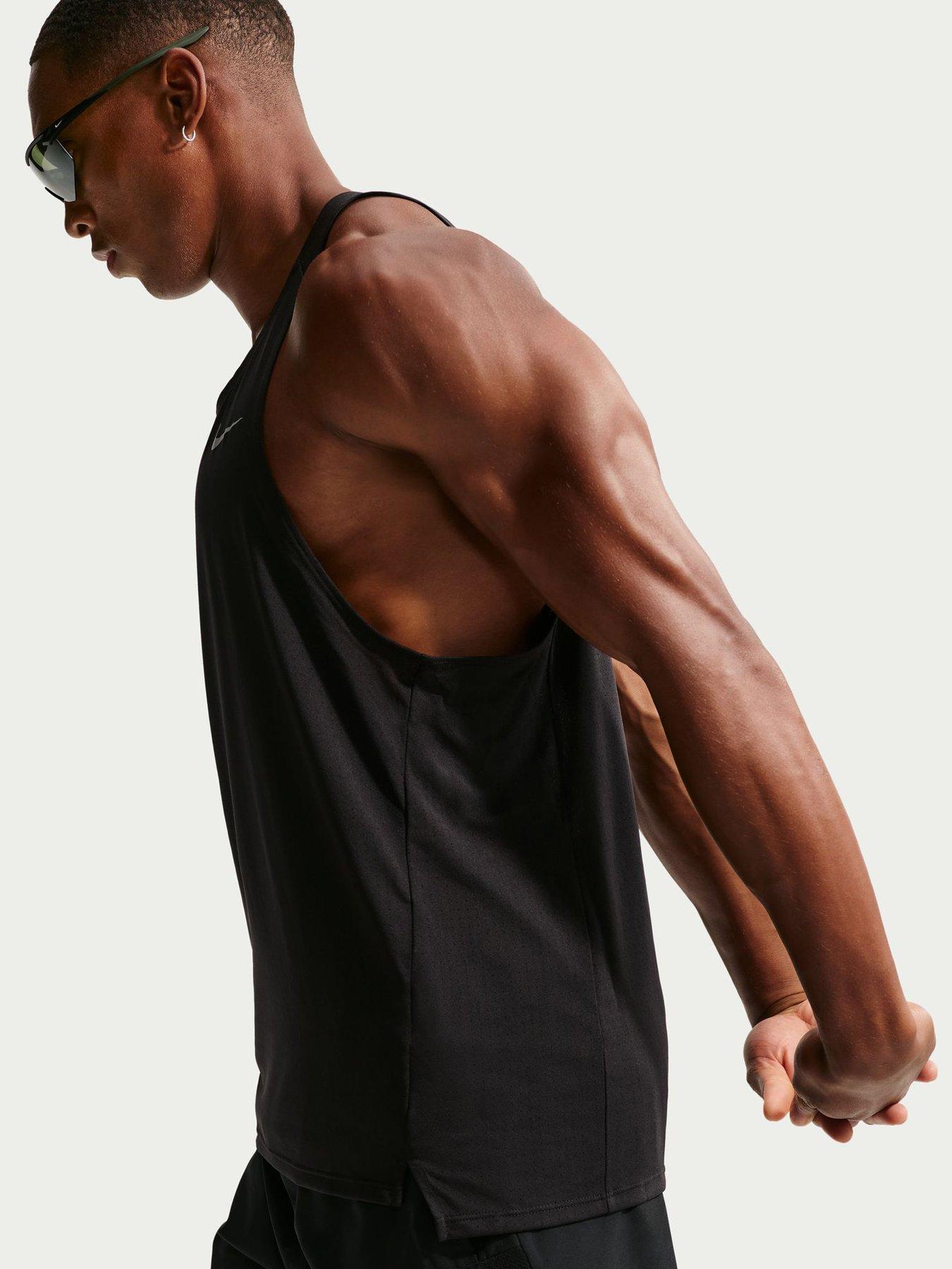 Image 4 of 4 of Nike Mens Running Fast Dri-FIT Singlet - Black
