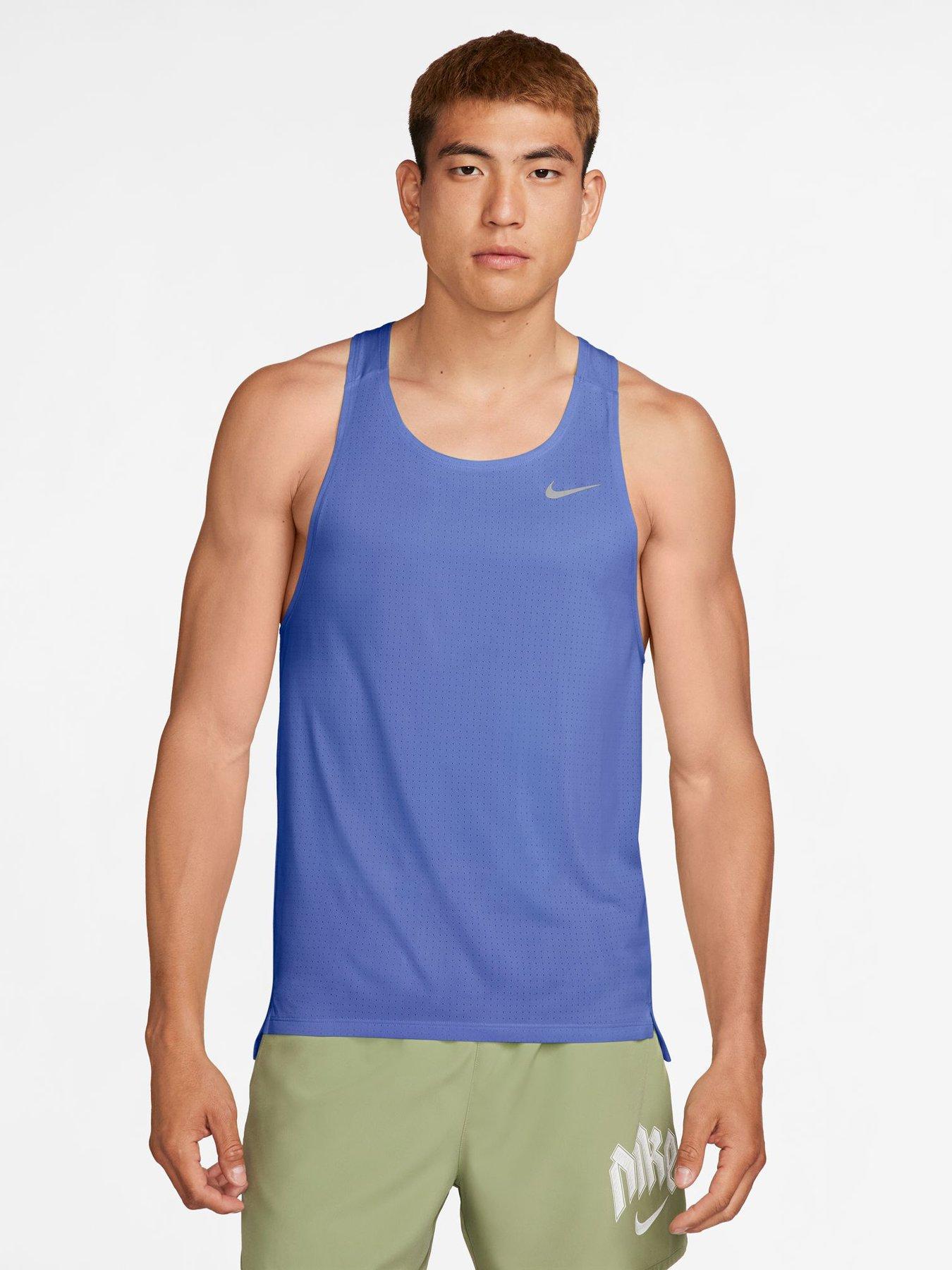 Image 1 of 3 of Nike Mens Running Fast Dri-FIT Singlet - Blue