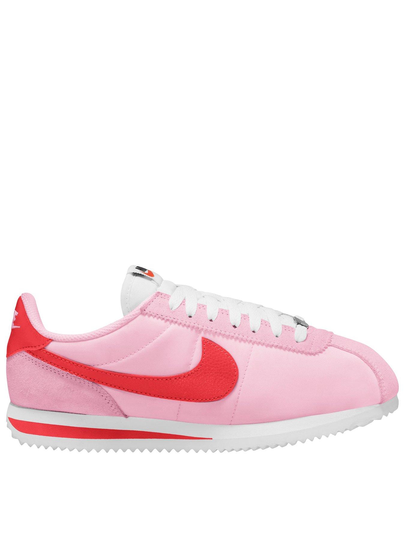 Image 1 of 4 of Nike Womens Nike Cortez Textile Trainers - Pink/Red