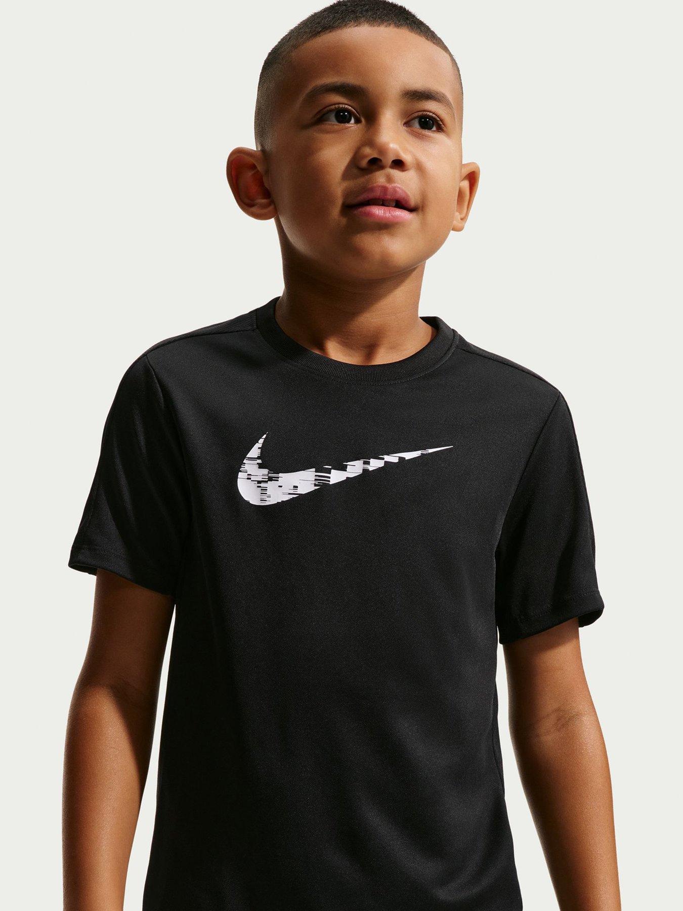Image 4 of 5 of Nike Junior Boys Training Dri-FIT Short Sleeve Top - Black