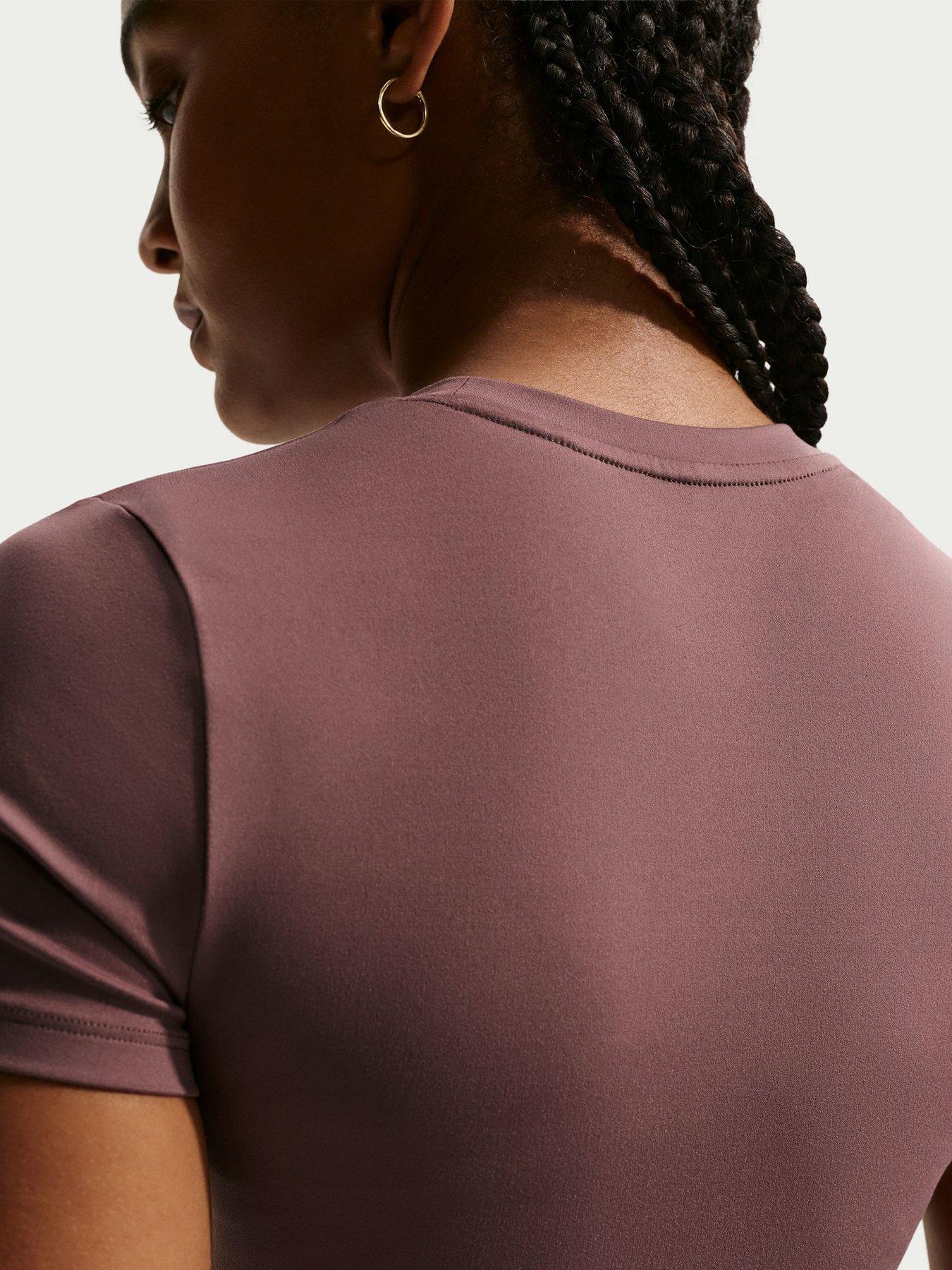 Image 2 of 5 of Nike Womens Training One Fitted T-Shirt - Brown