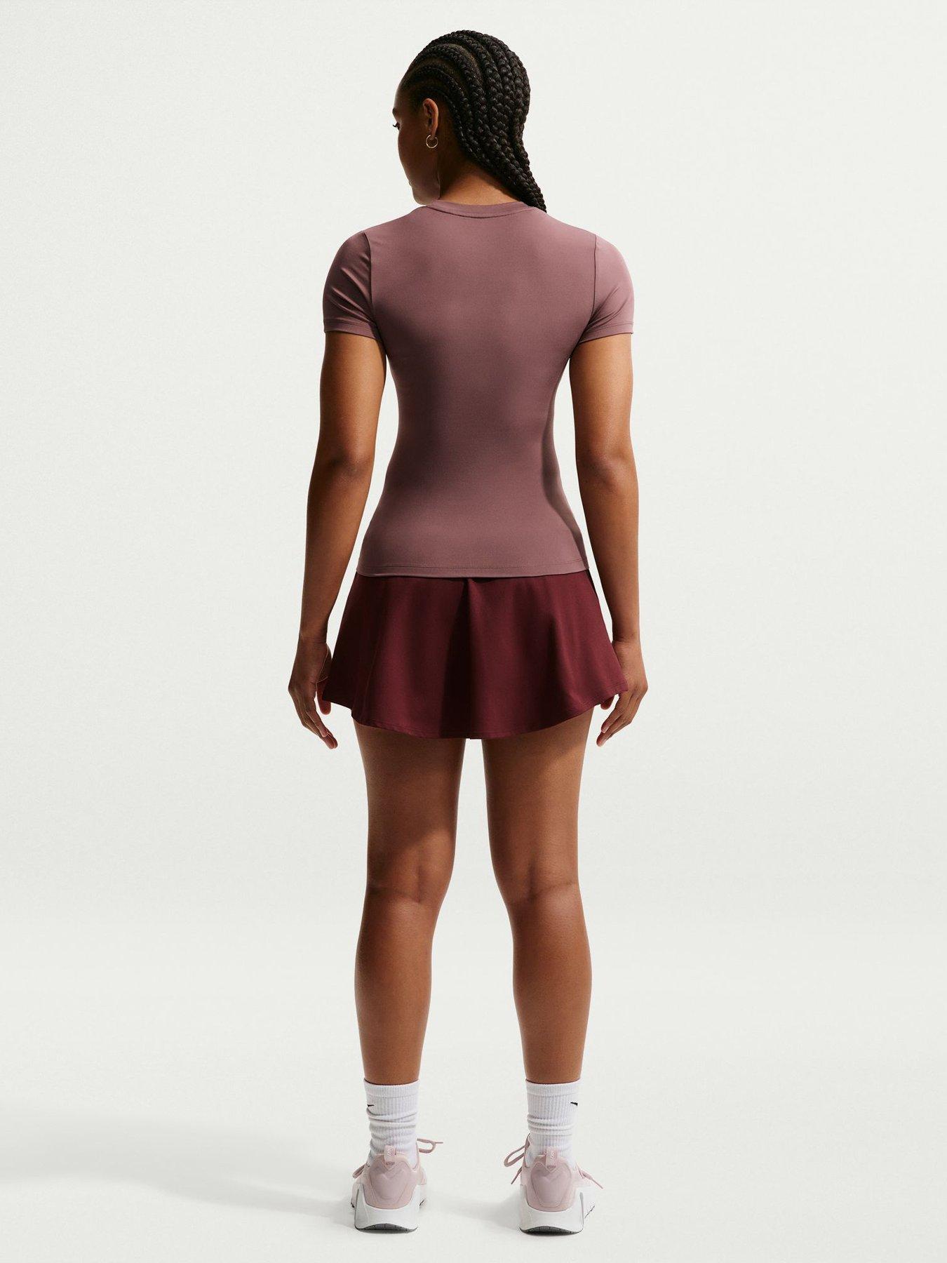 Image 4 of 5 of Nike Womens Training One Fitted T-Shirt - Brown