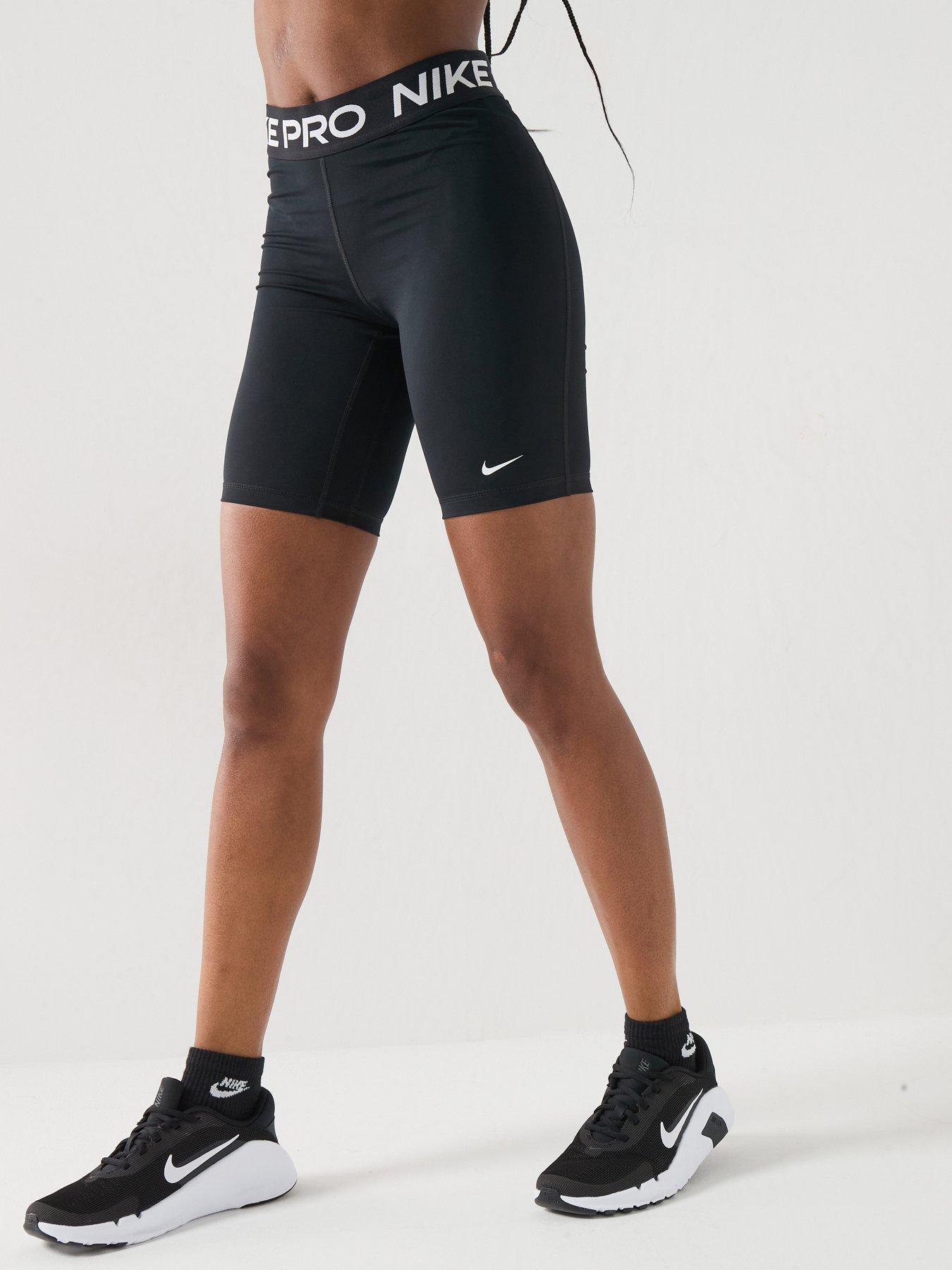 Nike Womens Training Pro 365 8-Inch Bike Shorts - Black/White