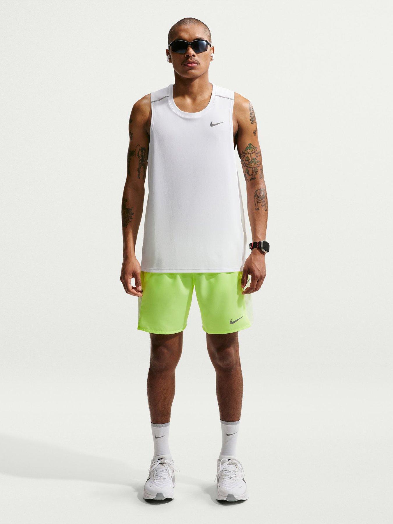 Image 3 of 5 of Nike Mens Running Miler Dri-FIT Tank - White