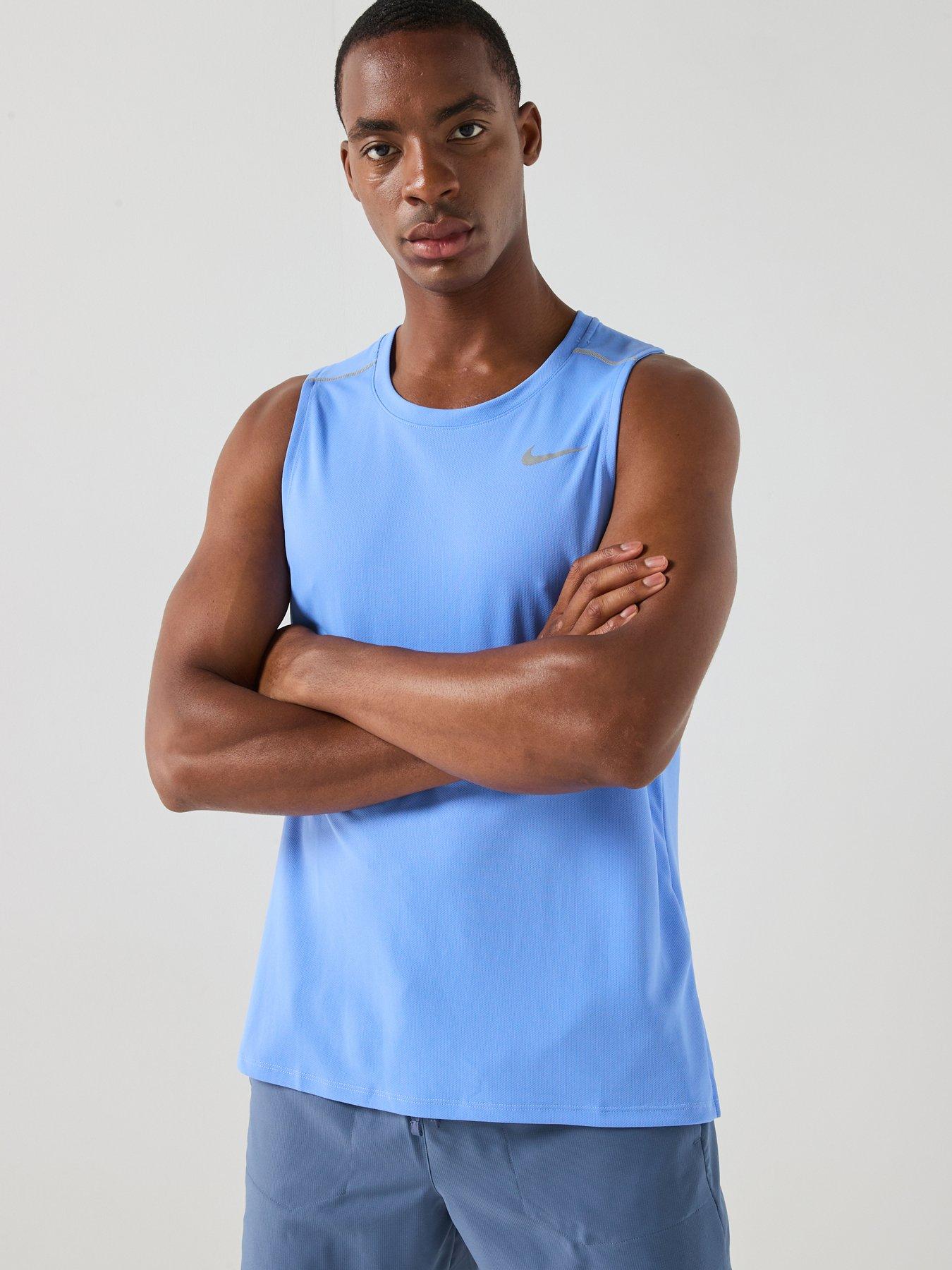 Nike Mens Running Miler Dri-FIT Tank - Blue