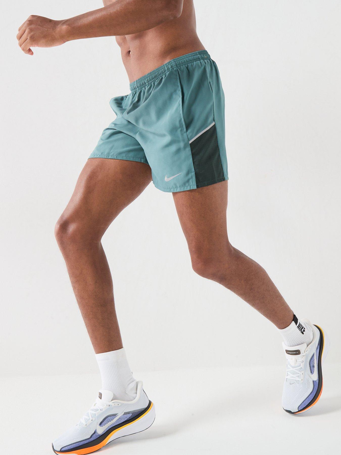 Nike Mens Running Miler Dri-FIT 5 Inch Brief Lined Shorts - Green