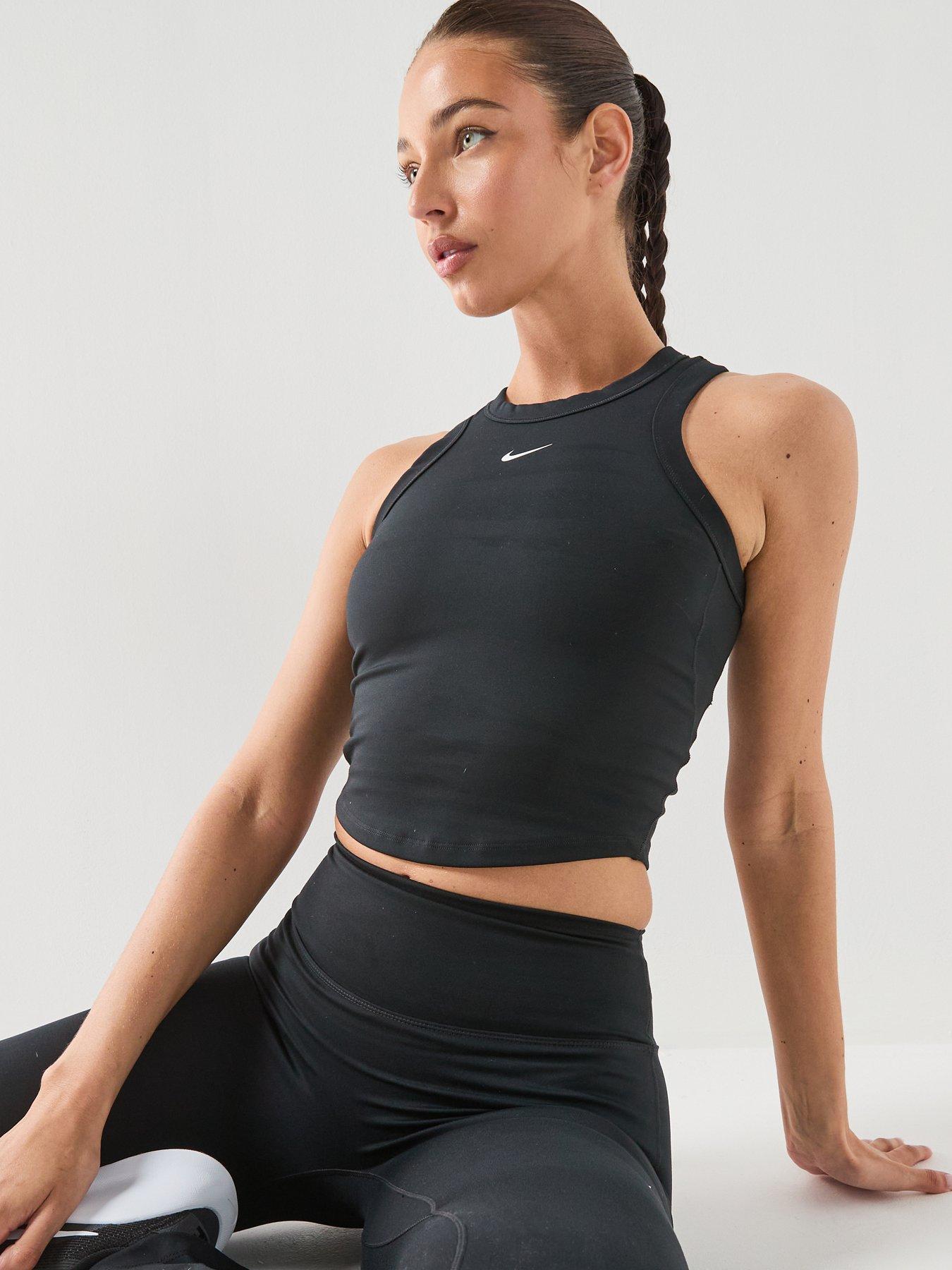 Image 4 of 4 of Nike Womens Training Dri-FIT Cropped Tank Top - Black