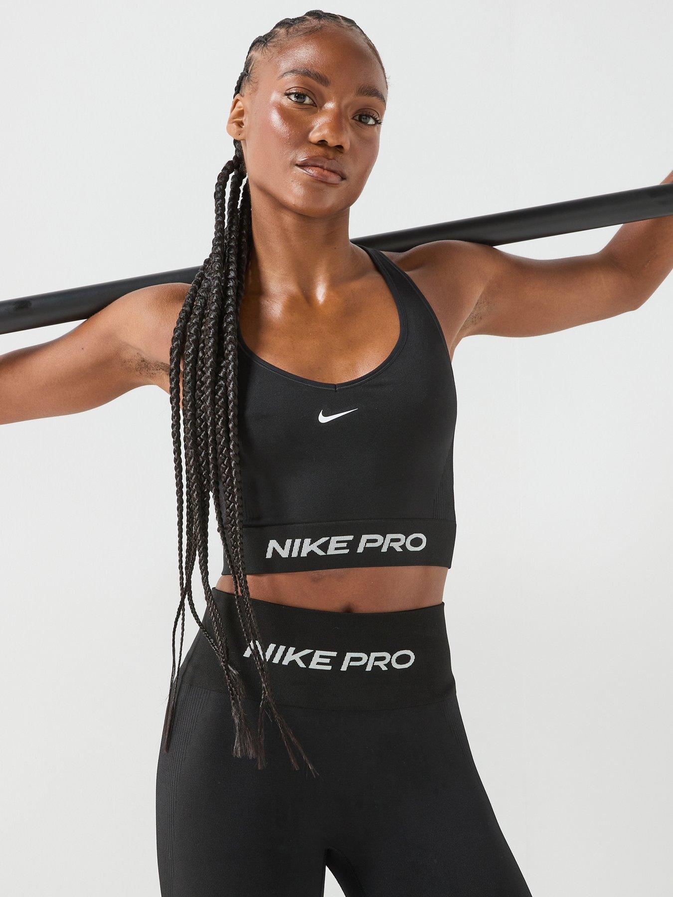 Nike Womens Training Pro Dri-FIT Seamless Tank - Black/White