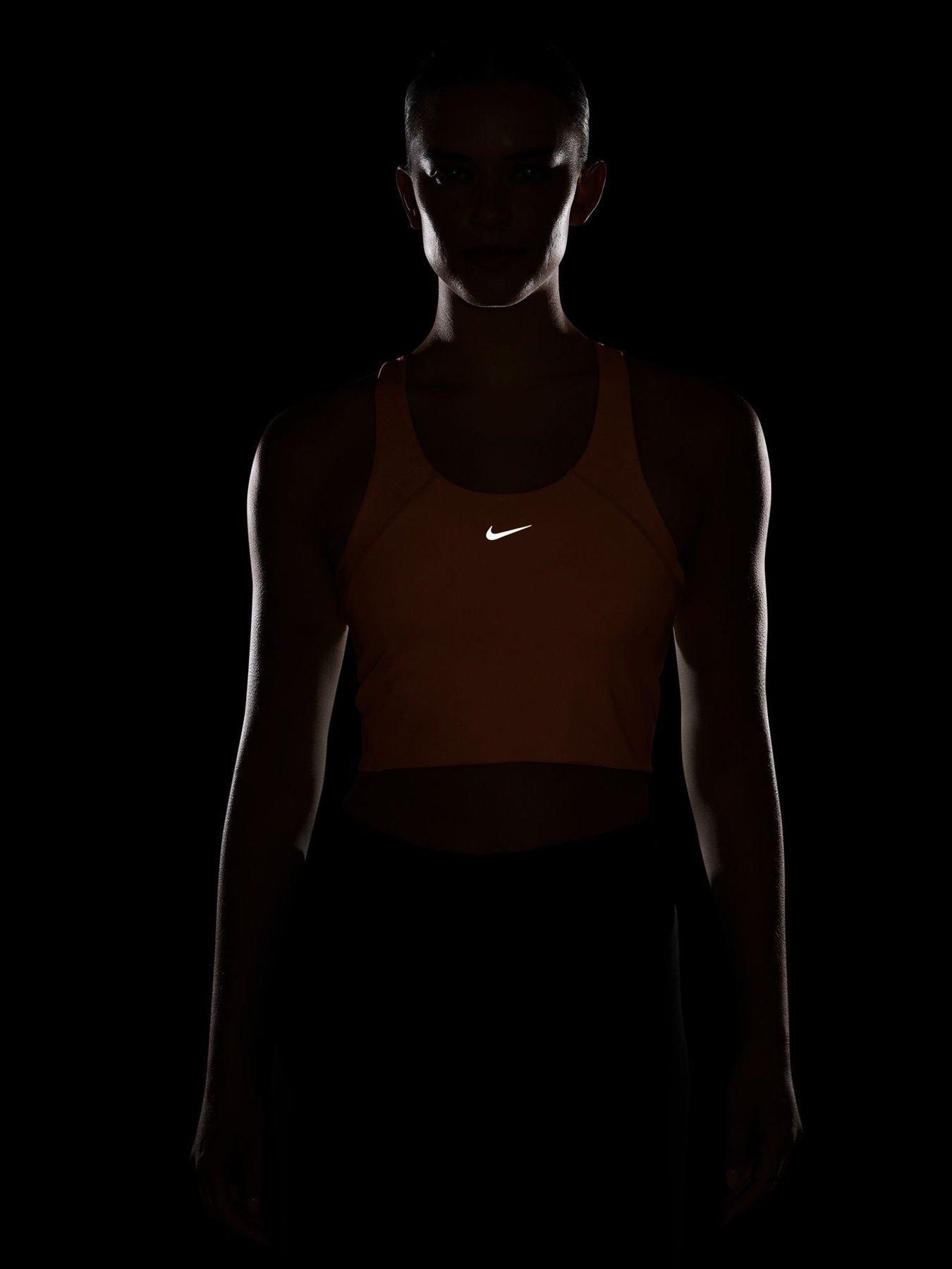 Image 6 of 6 of Nike Womens Training Medium Support Cropped Sports Bra Tank - Orange