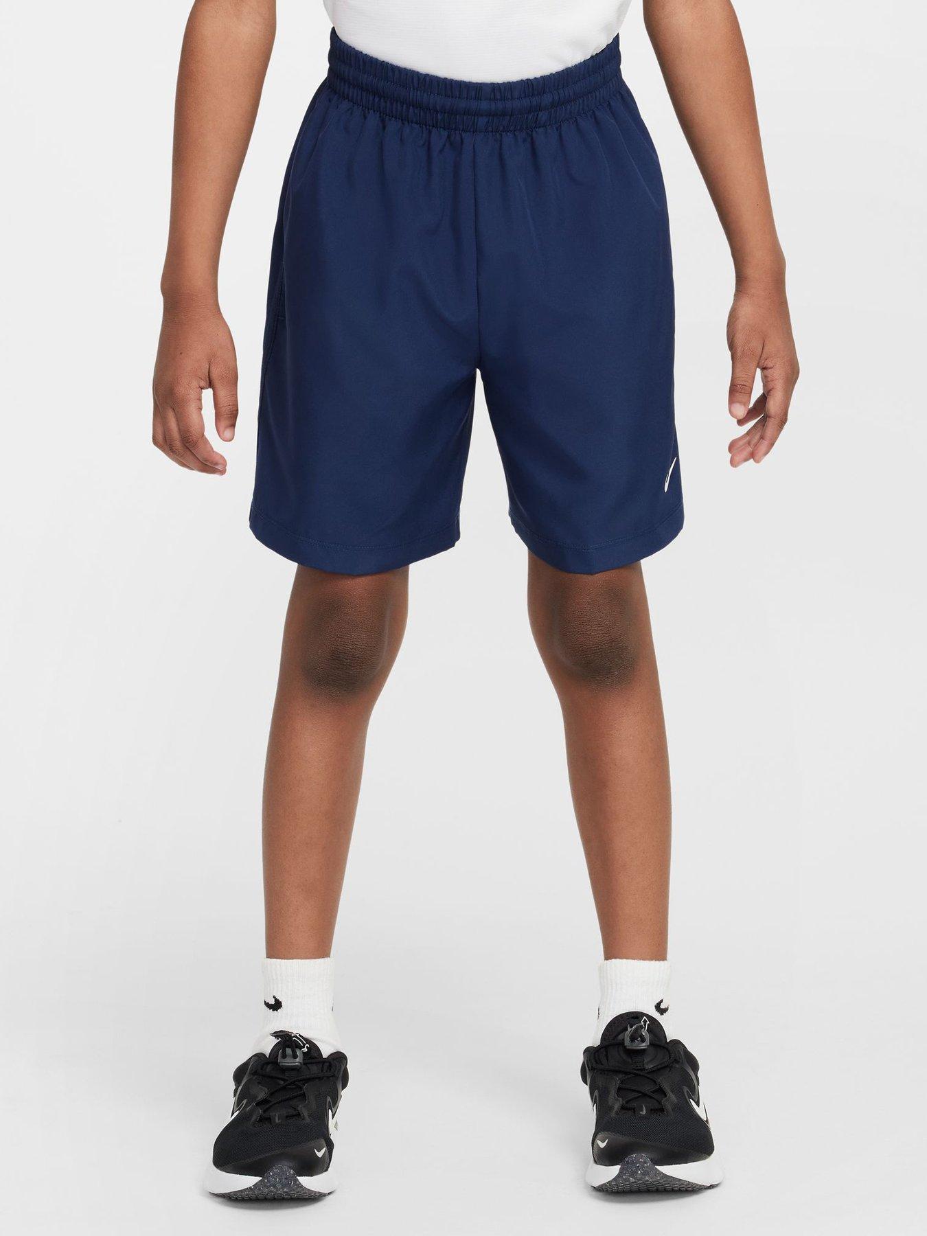 nike-junior-boys-training-dri-fit-woven-shorts-navyfront