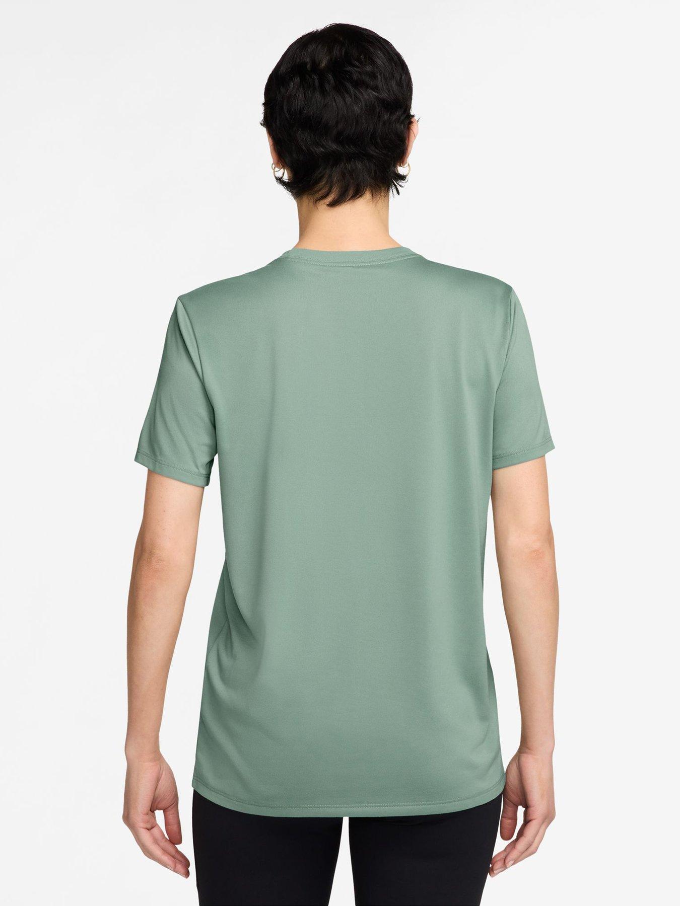Image 2 of 3 of Nike Womens Training Dri-FIT Graphic T-Shirt - Green