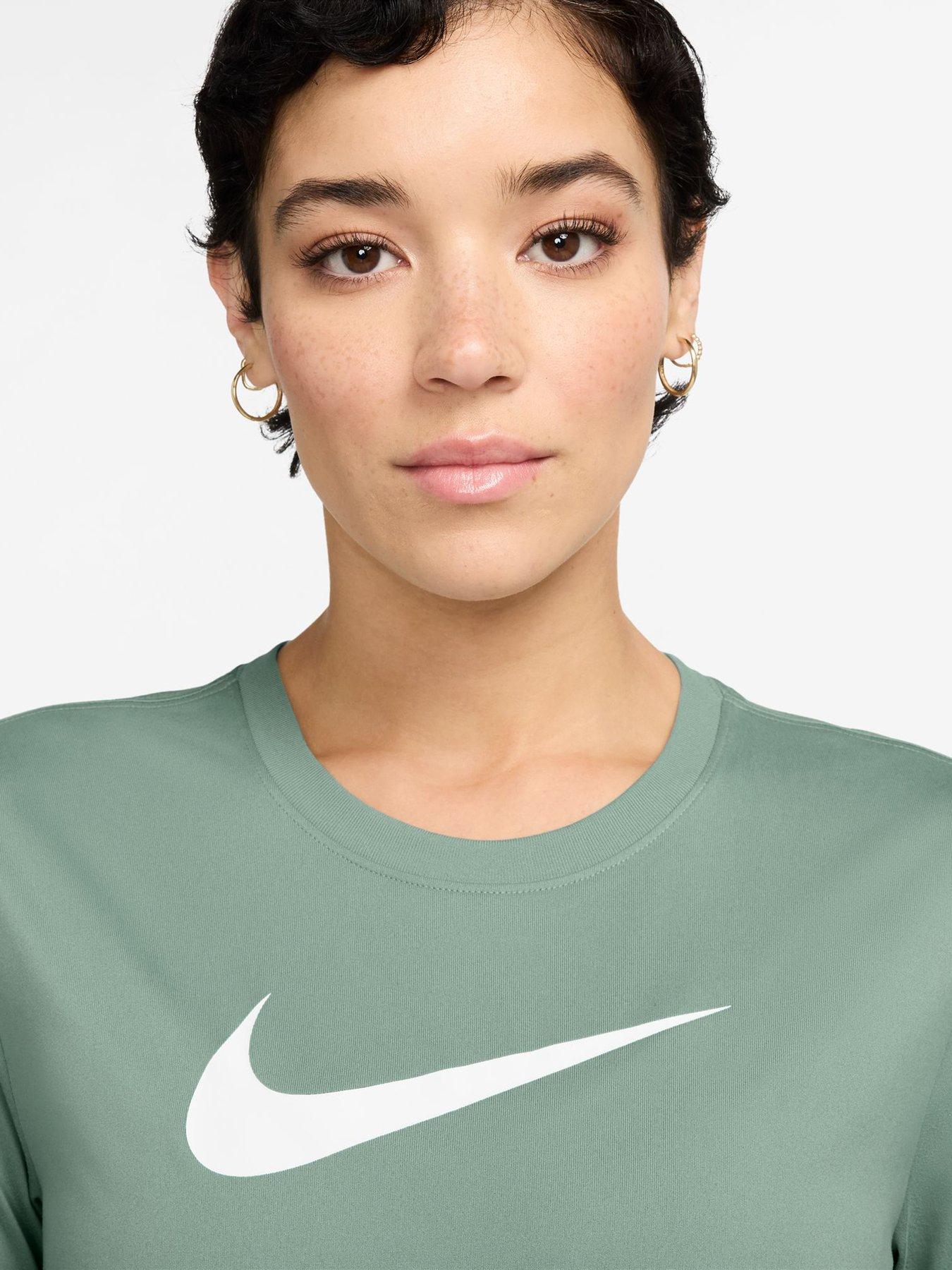 Image 3 of 3 of Nike Womens Training Dri-FIT Graphic T-Shirt - Green