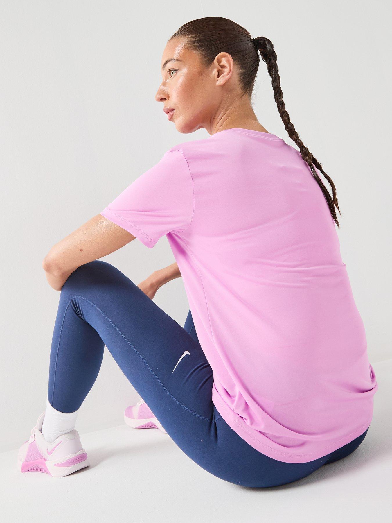 Image 2 of 6 of Nike Womens Training Dri-FIT Graphic T-Shirt - Pink