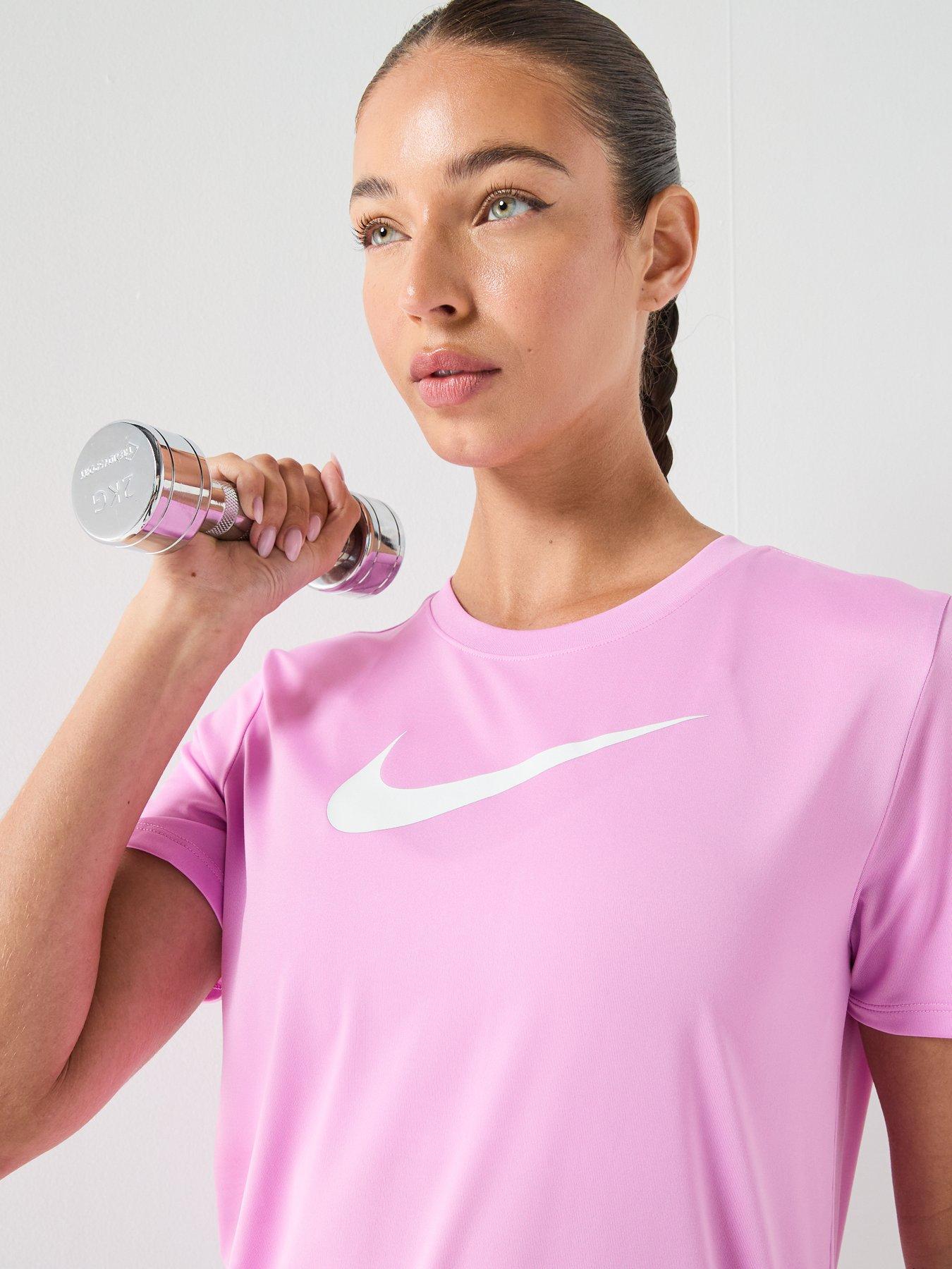 Image 4 of 6 of Nike Womens Training Dri-FIT Graphic T-Shirt - Pink