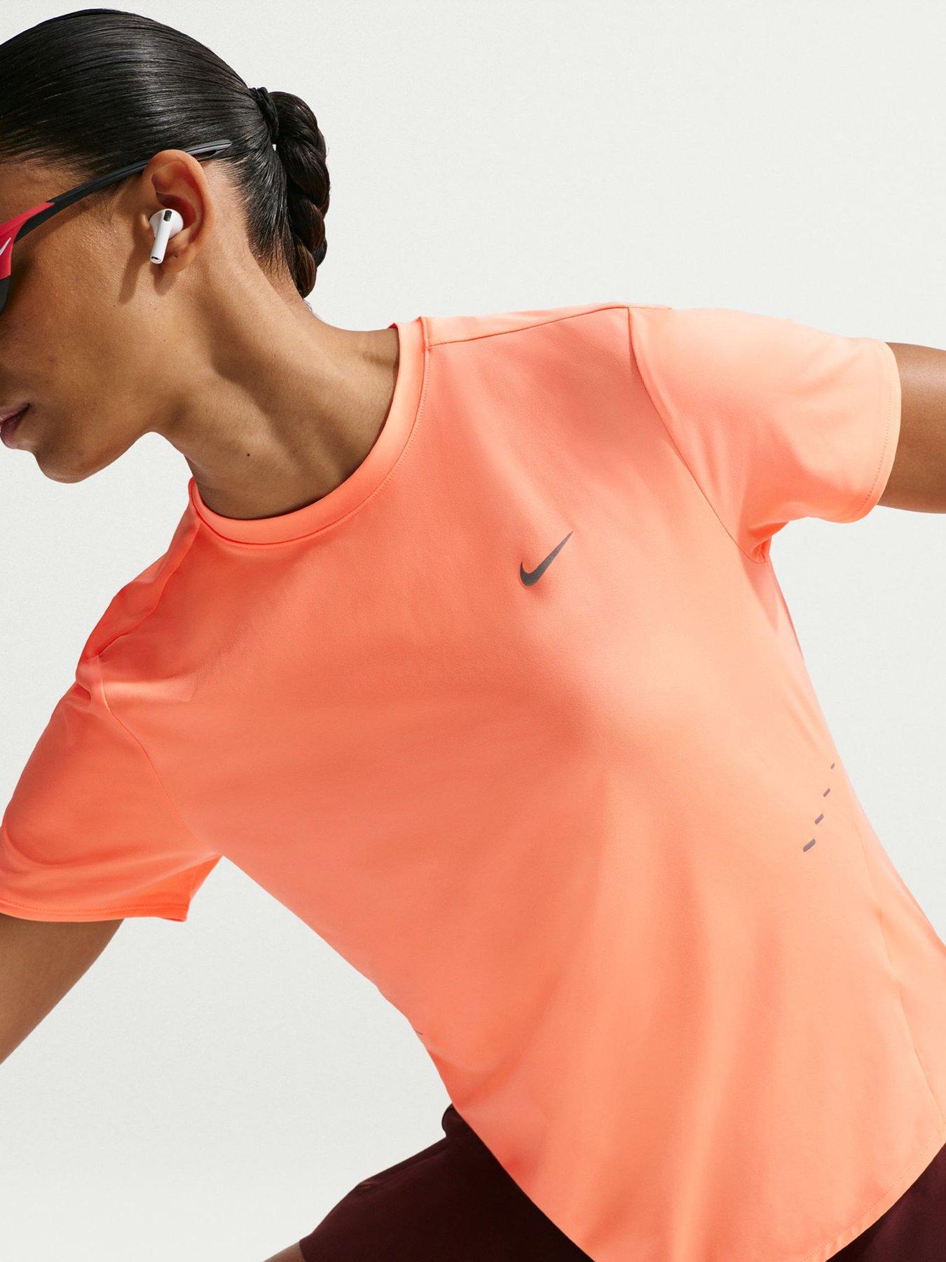 Image 5 of 5 of Nike Womens Running Dri-FIT Short Sleeve Top - Orange