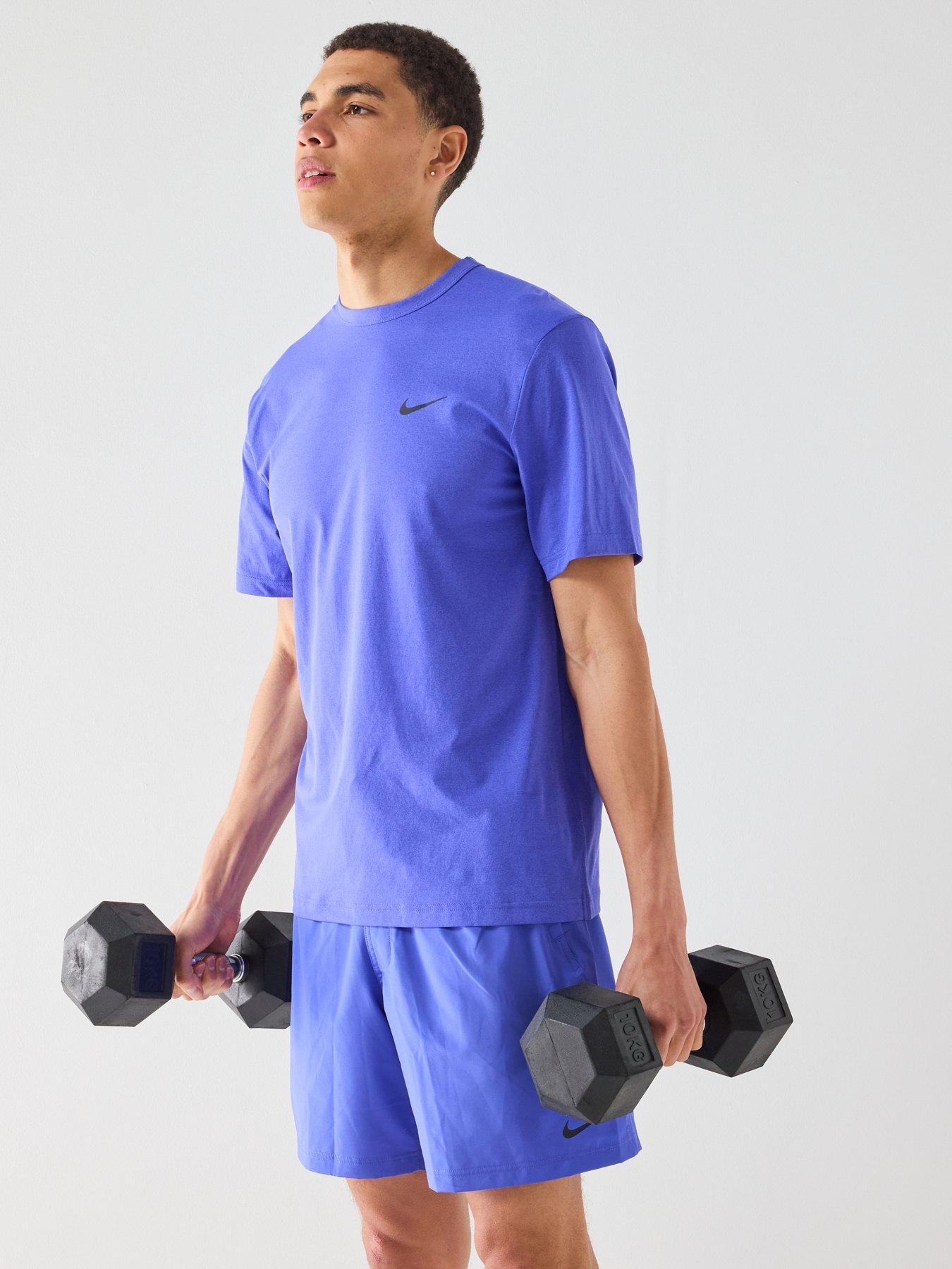 Nike Mens Training Dri-FIT UV Short Sleeve Versatile Top - Violet