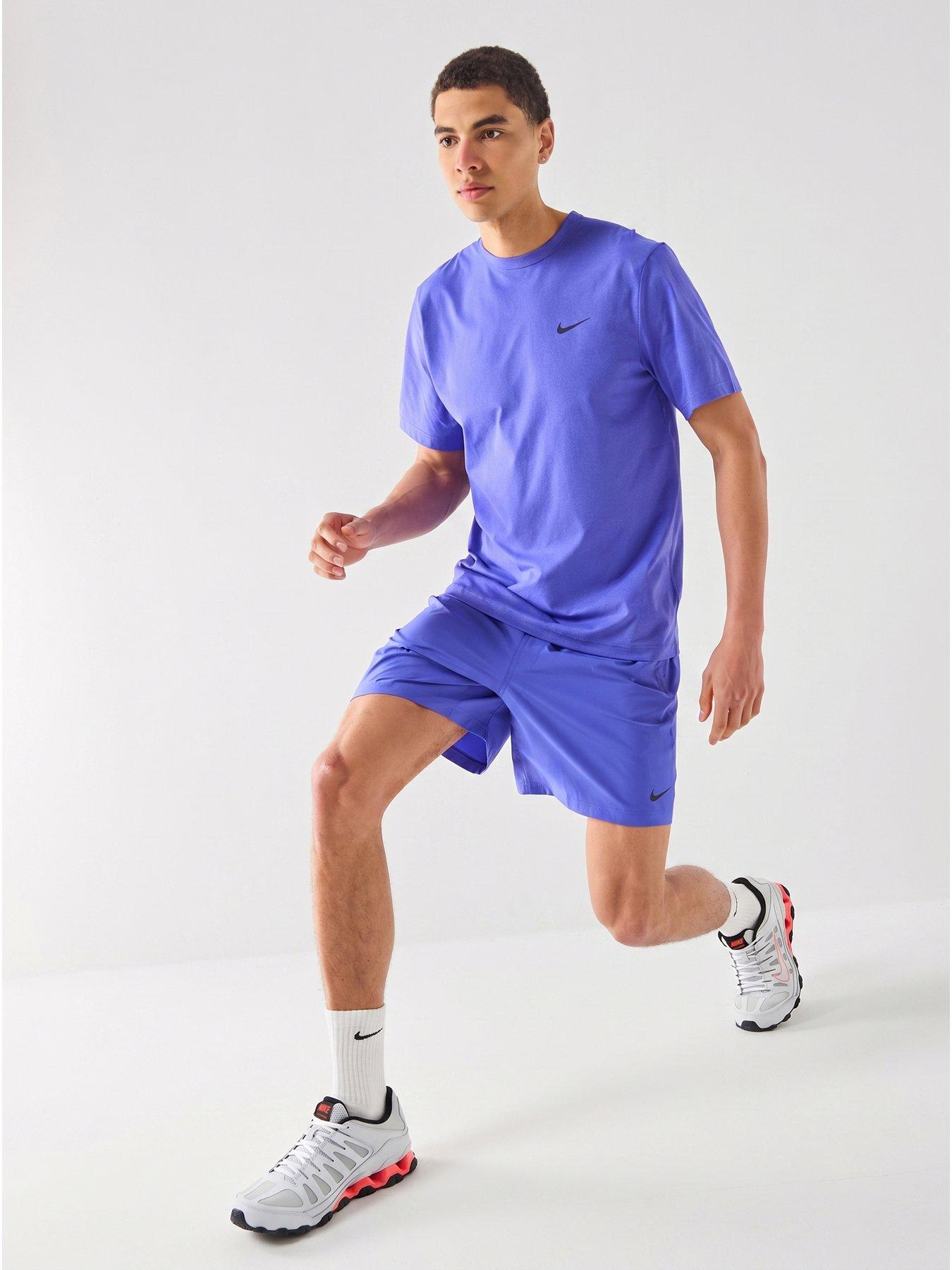 Image 3 of 5 of Nike Mens Training Dri-FIT UV Short Sleeve Versatile Top - Blue