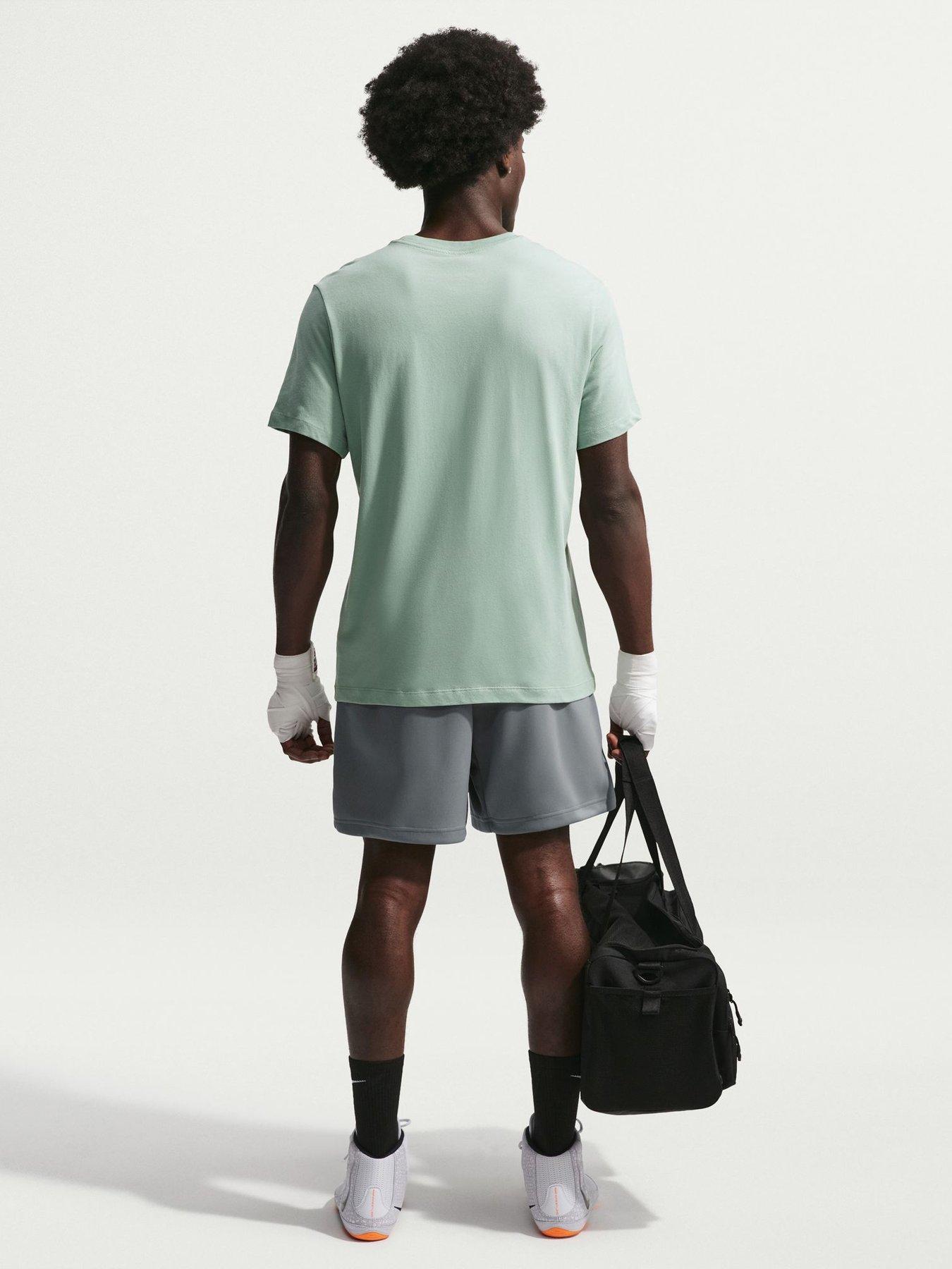 Image 5 of 5 of Nike Mens Training Dri-FIT 7 Inch Fleece Shorts - Grey
