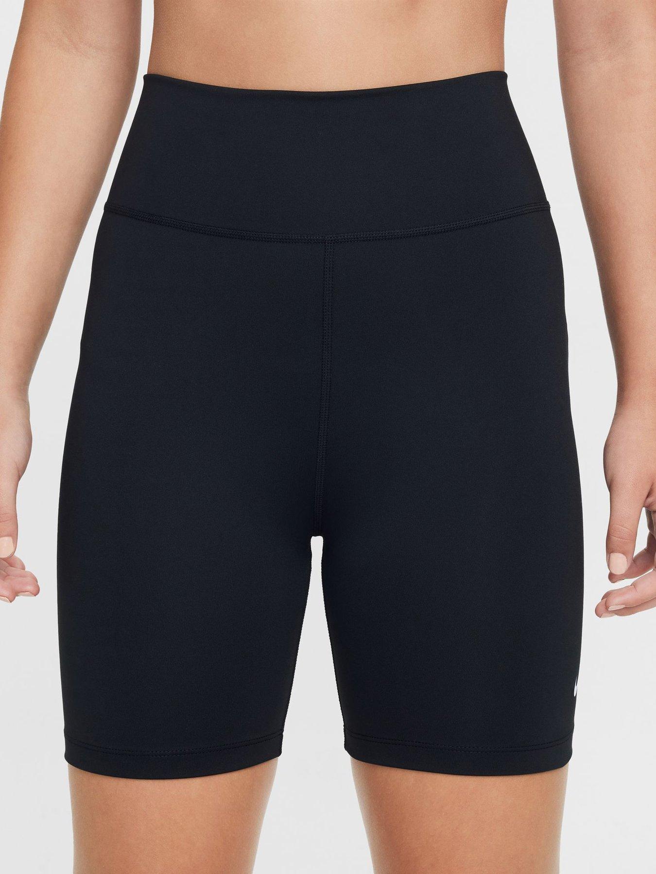 Image 4 of 5 of Nike Junior Girls Training Dri-FIT 5 Inch Biker Shorts - Black