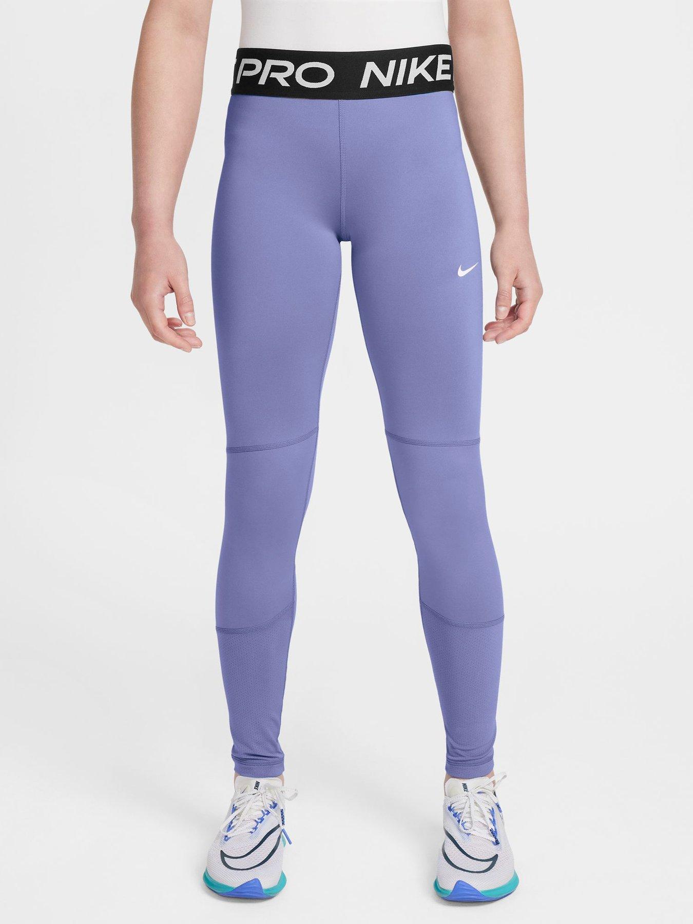 Image 1 of 3 of Nike Junior Girls Training Leggings - Blue