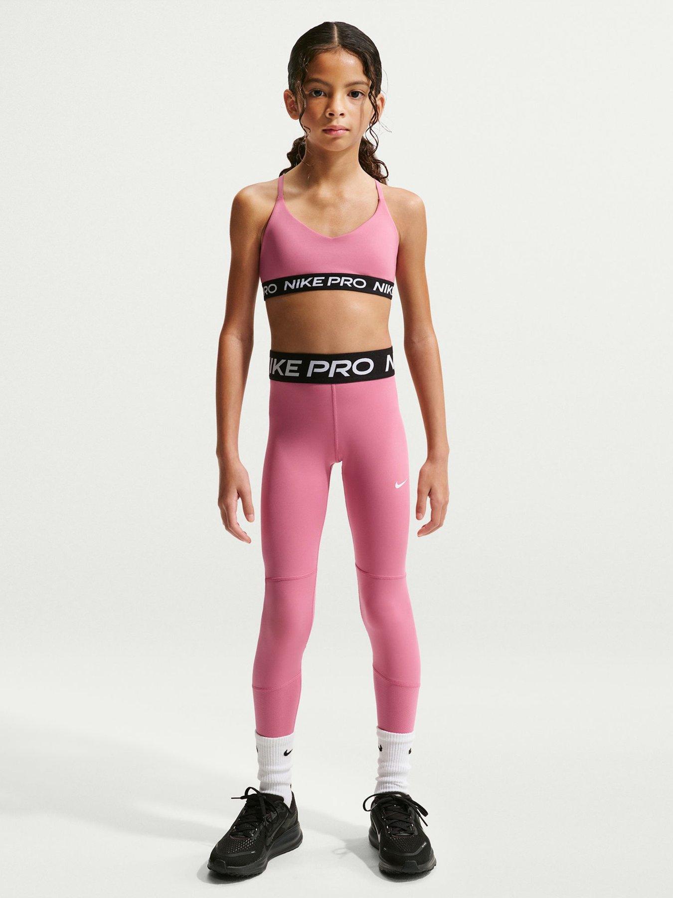 Image 1 of 5 of Nike Junior Girls Training Leggings - Pink