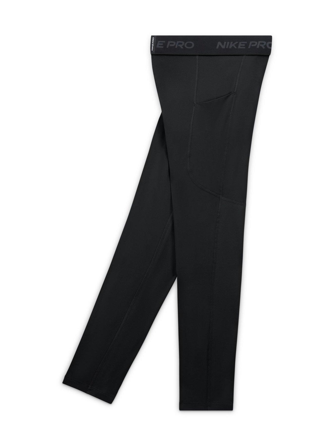 Image 4 of 7 of Nike Junior Boys Training Tights - Black