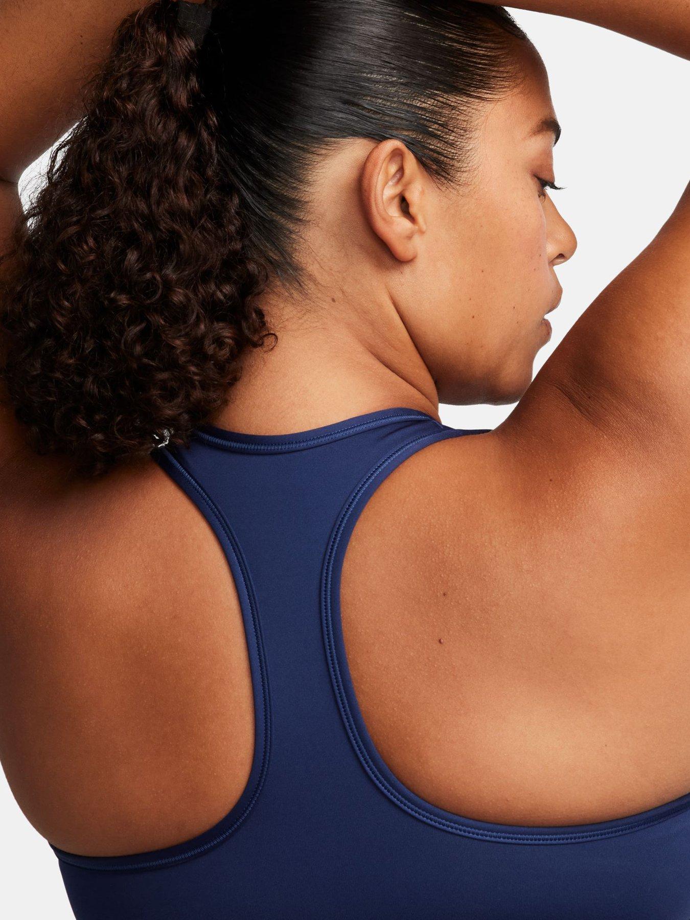 Image 5 of 7 of Nike Womens Training Swoosh Medium Support Sports Bra - Navy