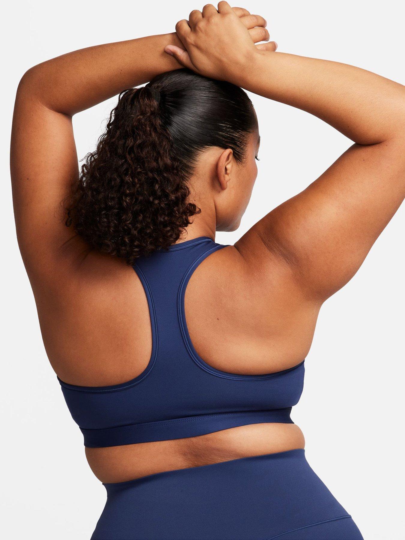Image 6 of 7 of Nike Womens Training Swoosh Medium Support Sports Bra - Navy