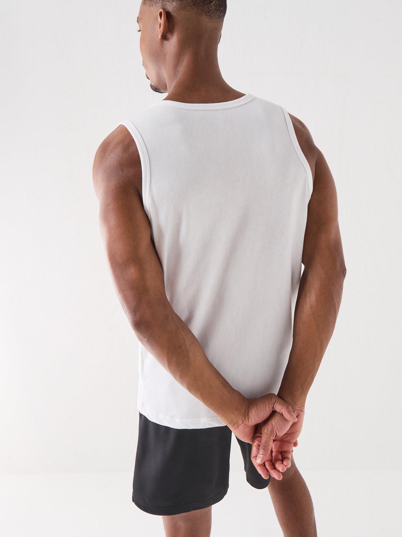 Image 2 of 4 of Nike Mens Training Tank - White
